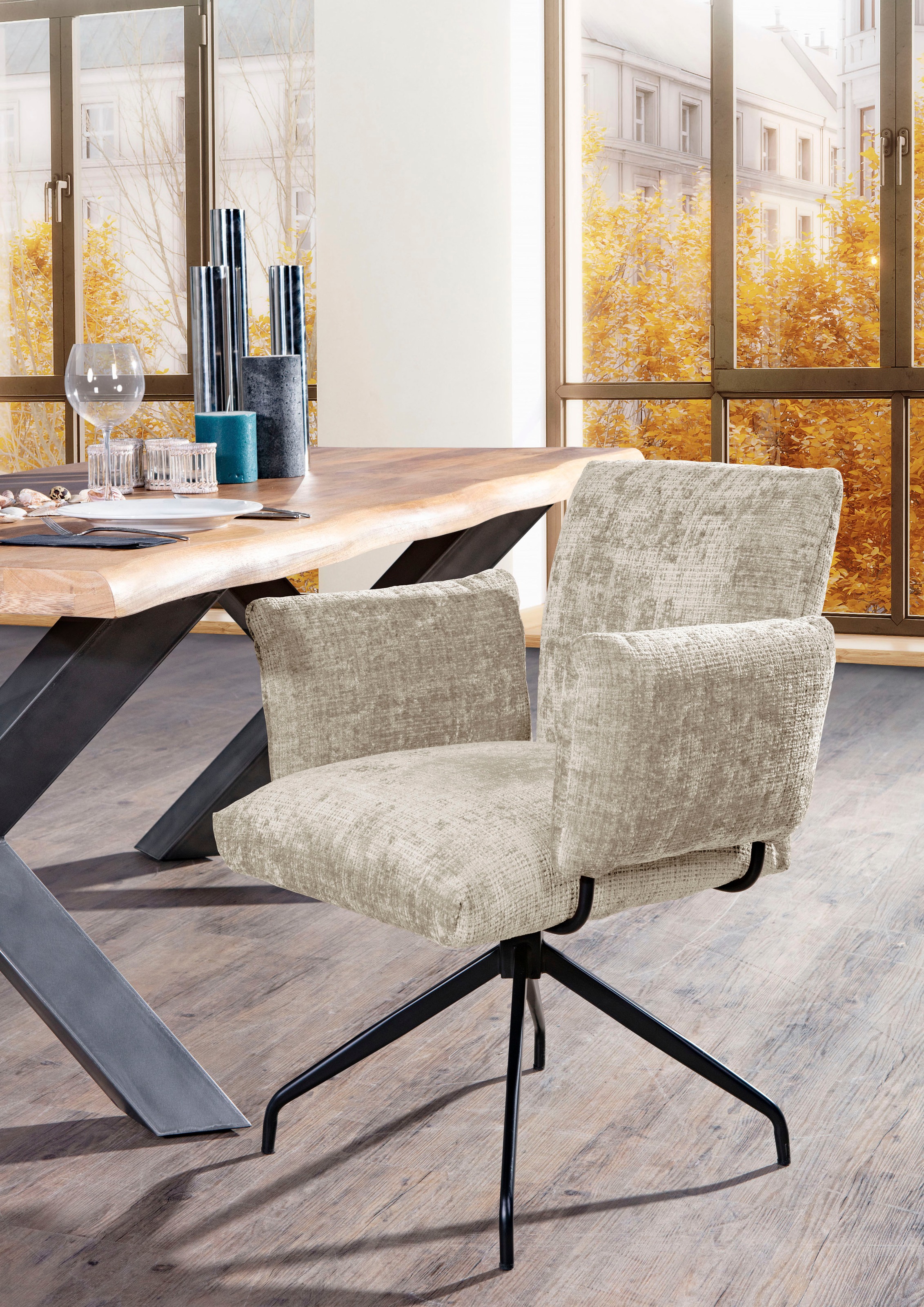 Gutmann Factory Esszimmerstuhl, 1 St., Chenille günstig online kaufen