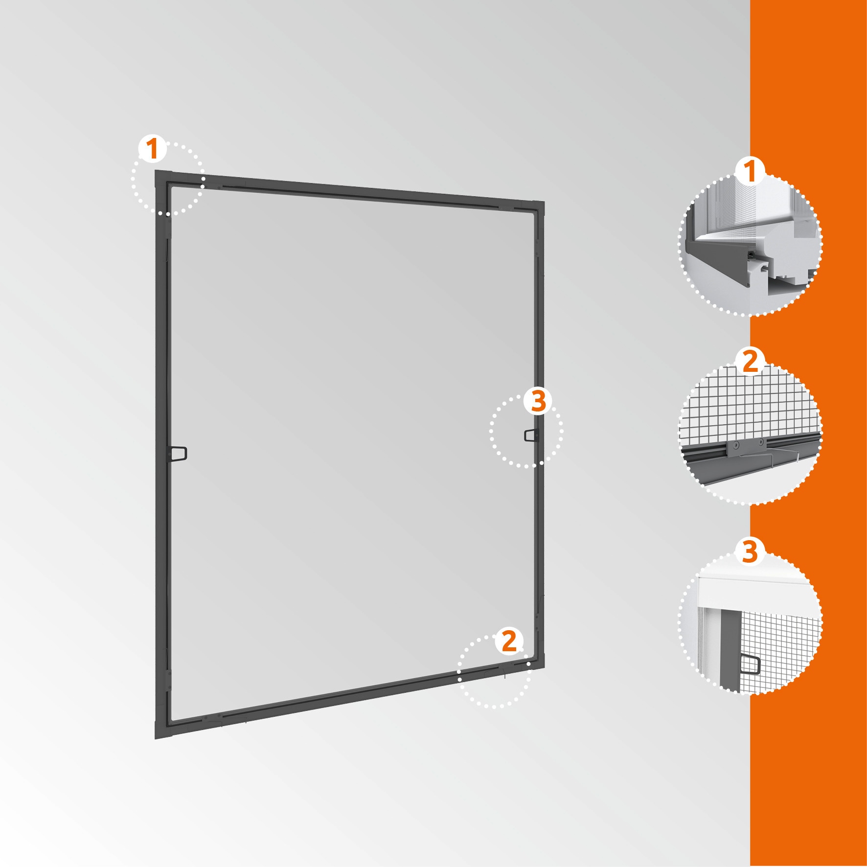 Windhager Insektenschutz-Fensterrahmen »Ultra Flat Fenster«, BxH: 120x150 cm