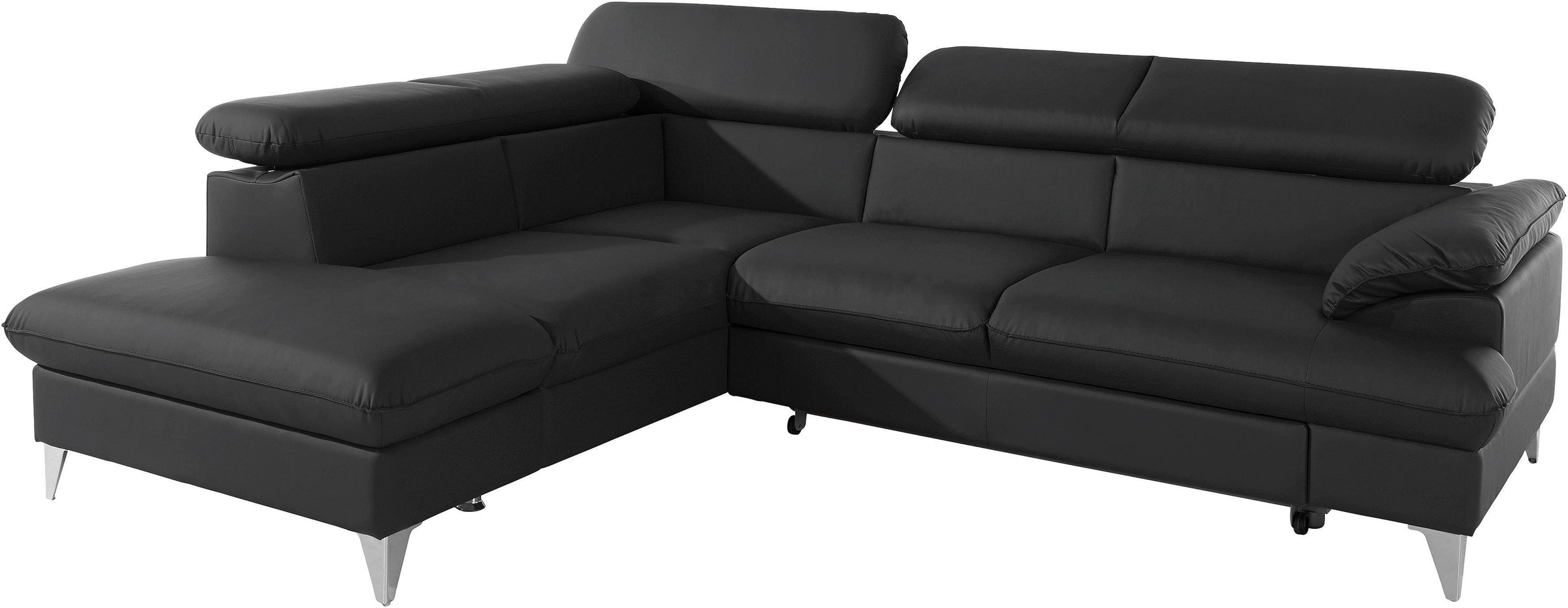 COTTA Polstergarnitur »Caluso L-Form«, Set bestehend aus: Ecksofa mit Kopfteilverstellung & Hocker