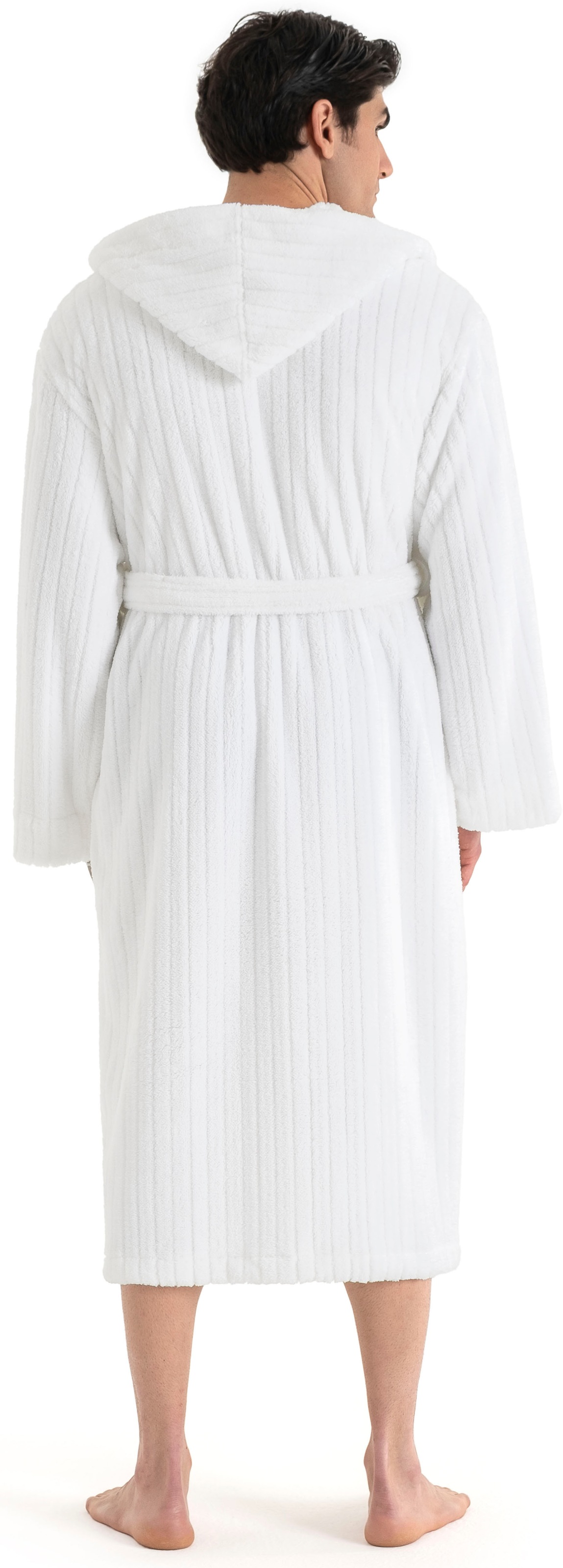LeGer Home by Lena Gercke Unisex-Bademantel »Lovina gestreift, ideal für Sauna & Spa, Hotelbademantel, Morgenmantel« 1 Stk. kuschelig weicher Fleece, plüsch, für Damen und Herren, XS-3XL