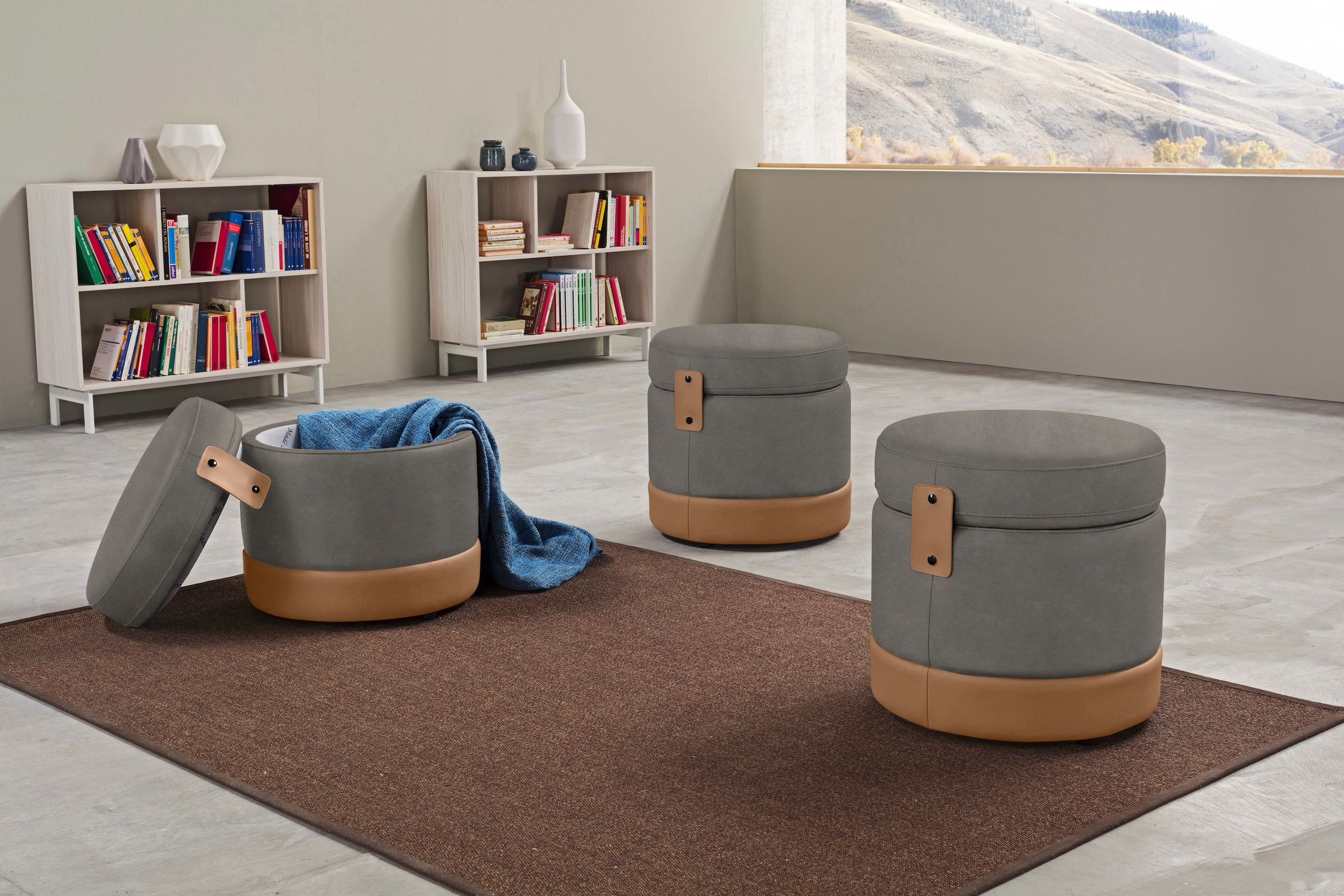 Egoitaliano Hocker »Tonder, Designhocker als Blickfang mit tollen Details«, günstig online kaufen