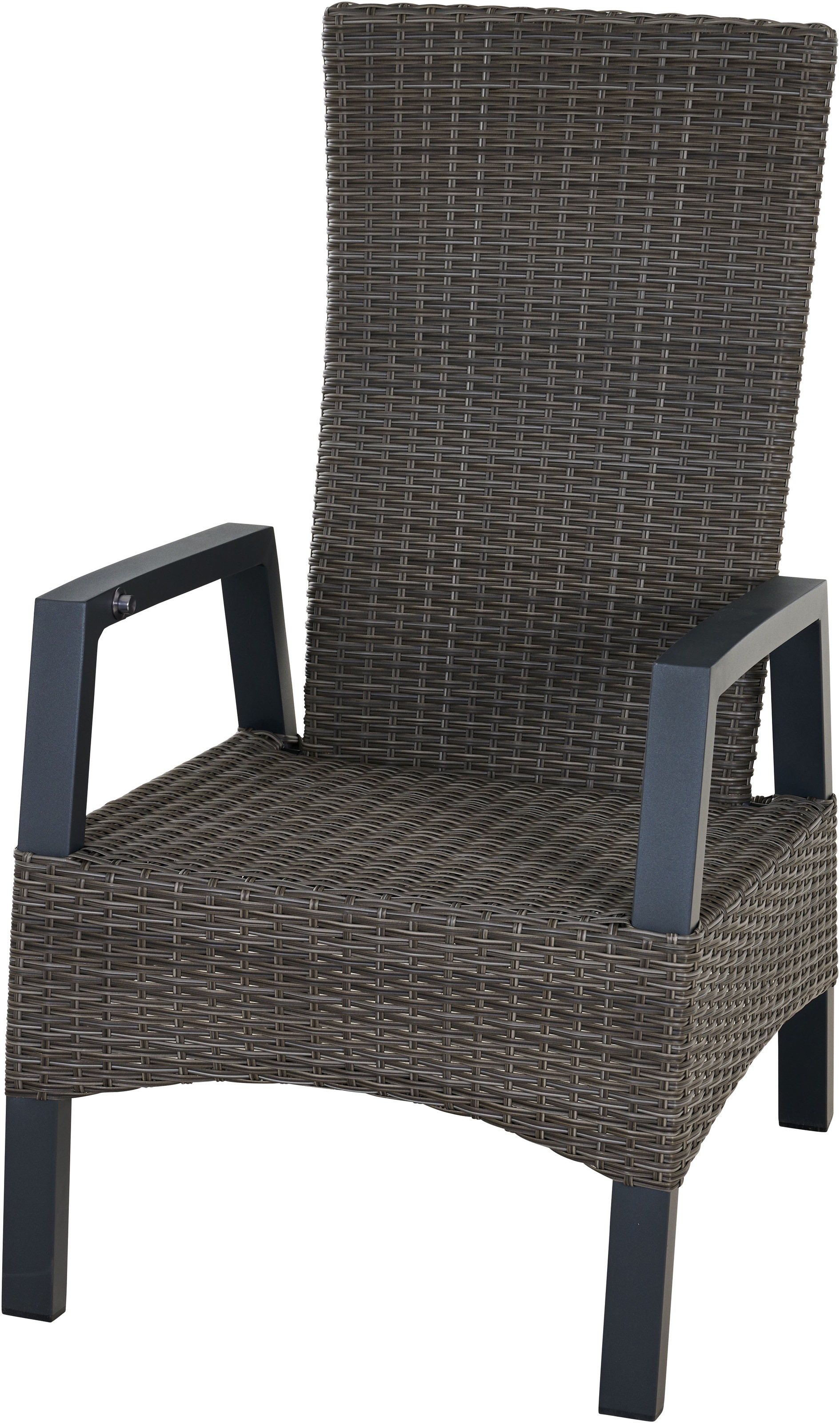 Siena Garden Gartensessel »»Taranto Move« charcoal-grey inkl. Kissen«, Rückenlehne stufenlos verstellbar