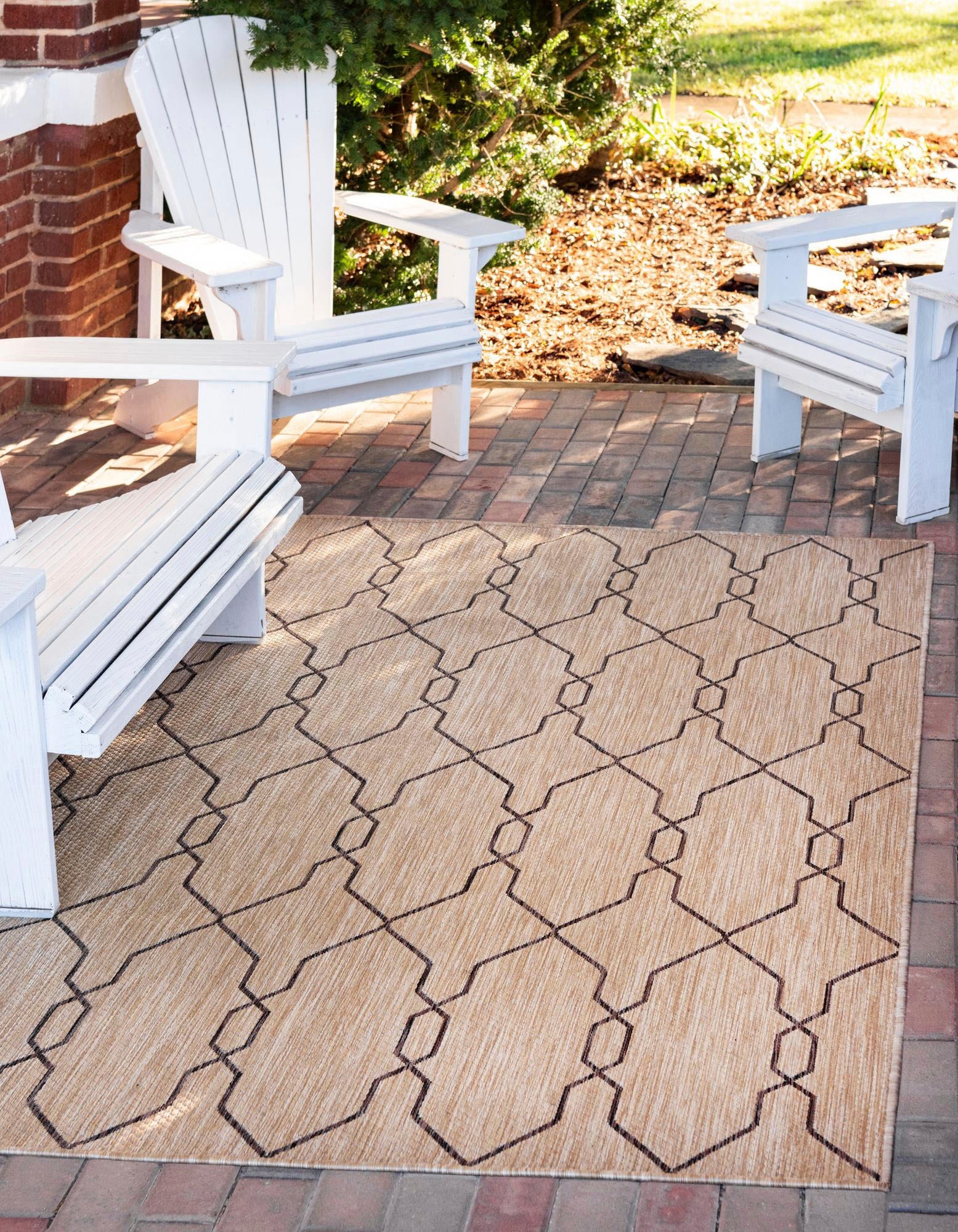 Myflair Möbel & Accessoires Teppich »Outdoor Crosses Lagerräumung«, rechteckig, 4 mm Höhe, Flachgewebe, In- und Outdoor geeignet