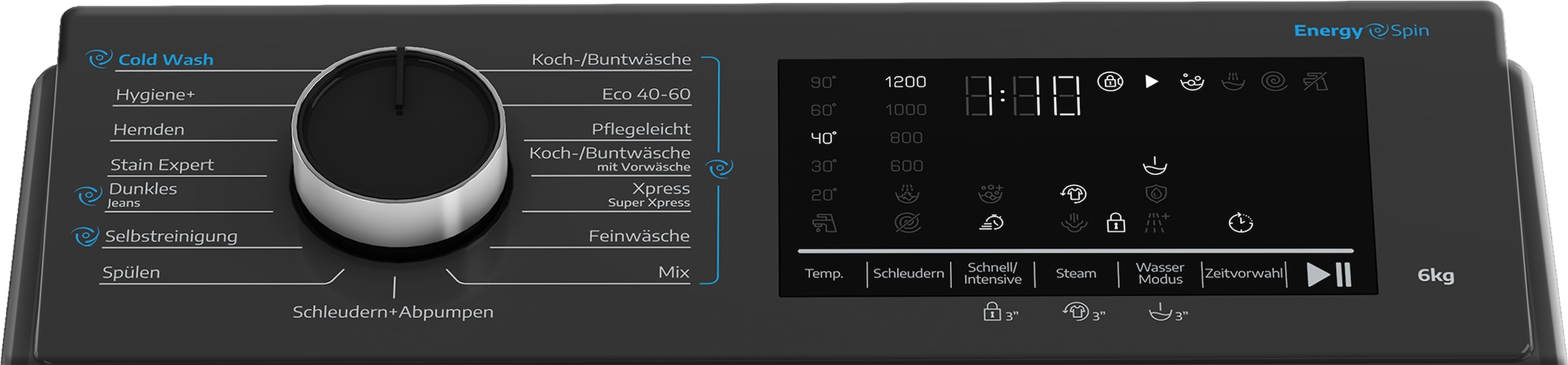 BEKO Waschmaschine Toplader »BTL61AMDES« 6 kg 1200 U/min EnergySpin – optimierte Waschbewegungen für gründliche Reinigung.