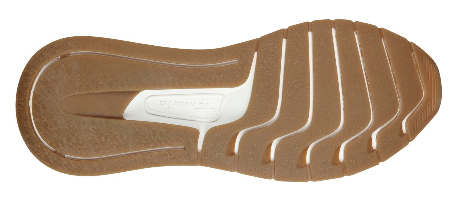Tamaris Slip-On Sneaker, Keilsneaker, Slipper, Freizeitschuh, Halbschuh mit T-Logoschriftzug