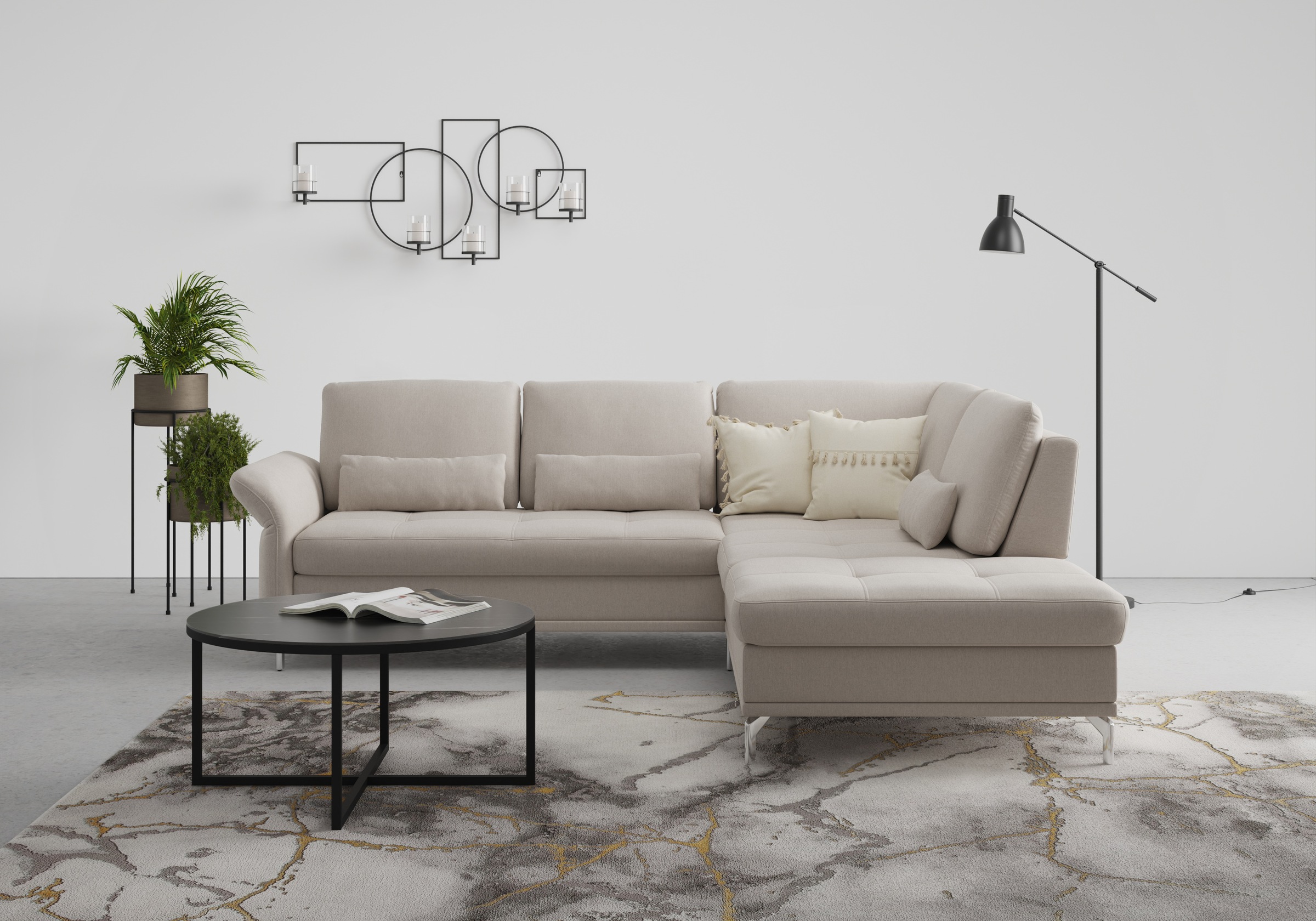 INOSIGN Ecksofa »Palm Beach L-Form«, Federkern, mit Sitztiefenverstellung, günstig online kaufen