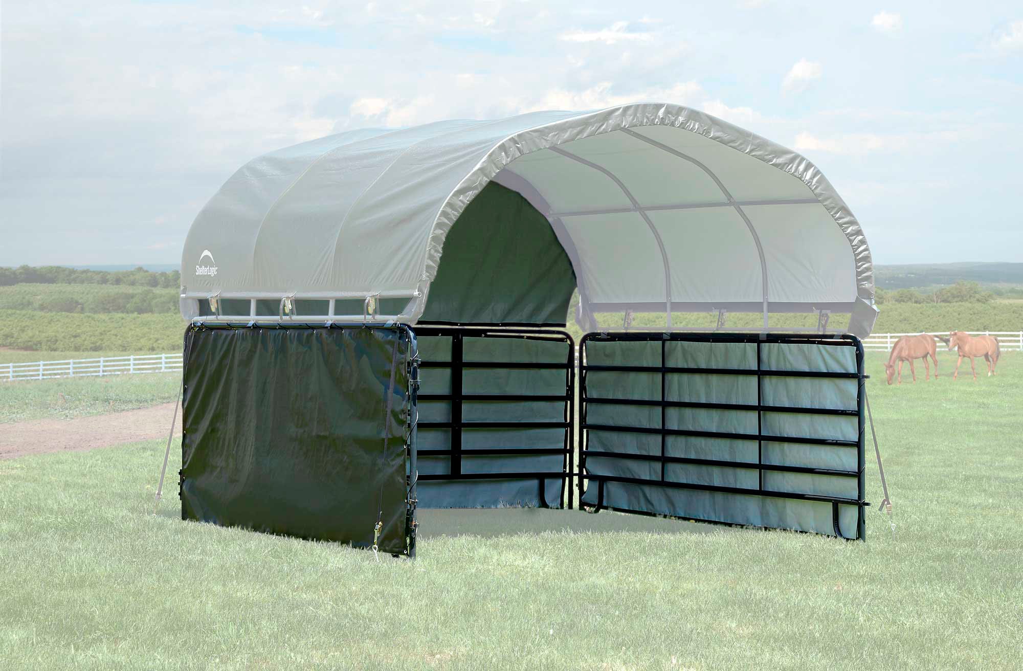 50NRTH Gerätehaus-Seitenwand Planenset für Stahlgestell, Grün