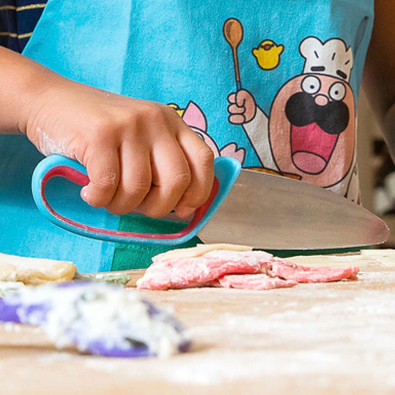 Chefclub Kinderkochmesser »Messer für Kinder, blau/rot«, (Set, 3 tlg.)