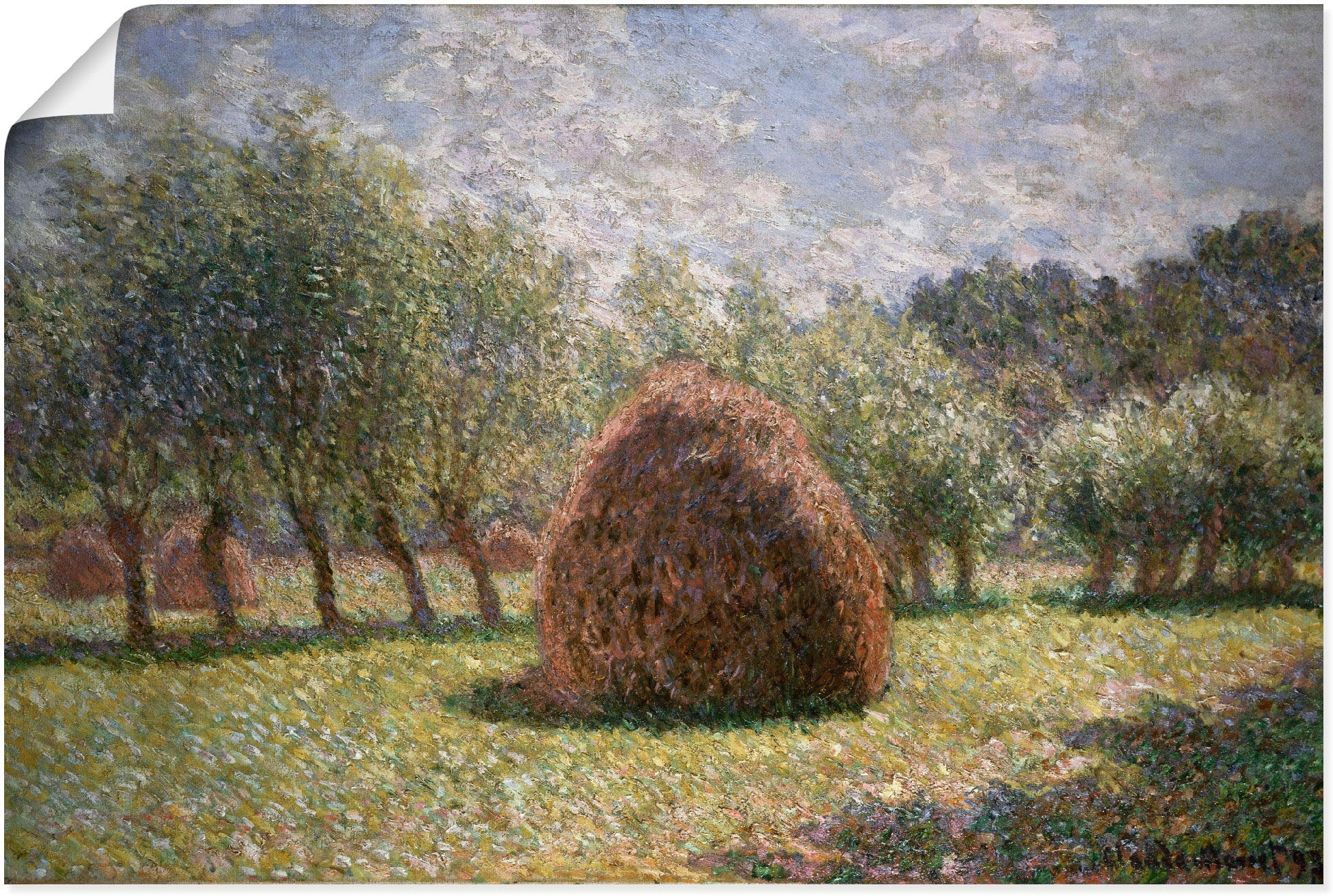 Artland Kunstdruck »Heuschober bei Giverny. 1893«, Felder, (1 St.), als Alu günstig online kaufen