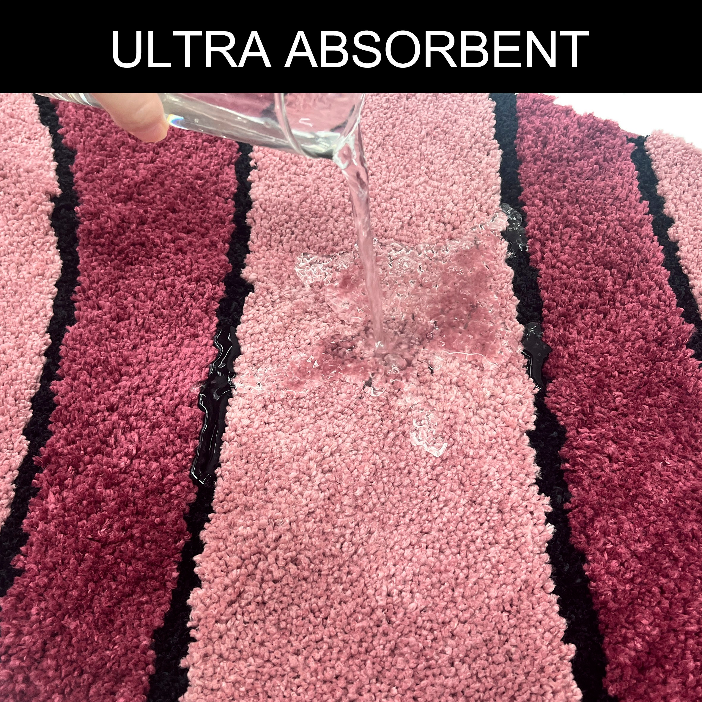my home Badematte »Anna, Badvorleger, Badezimmer Teppich«, rutschhemmend beschichtet, fußbodenheizungsgeeignet-schnell trocknend, Badteppich, Hoch Tief Effekt, Modern, Weich, Wellen