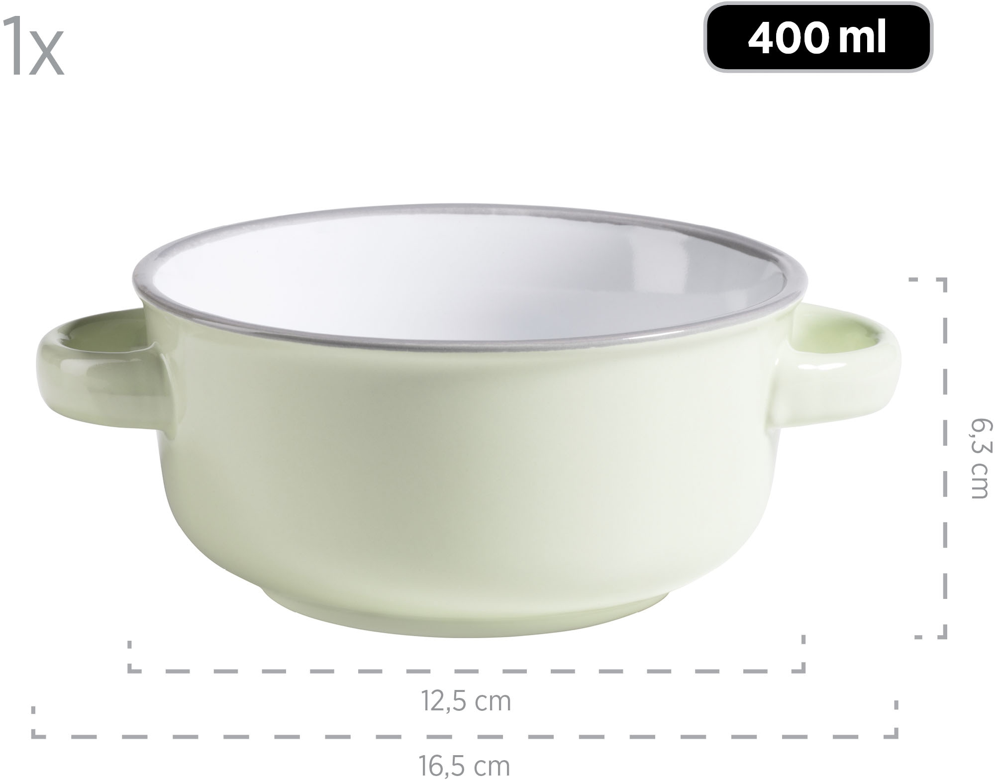 MÄSER Suppenteller »MAILA, Suppentassen-Set, Steinzeug«