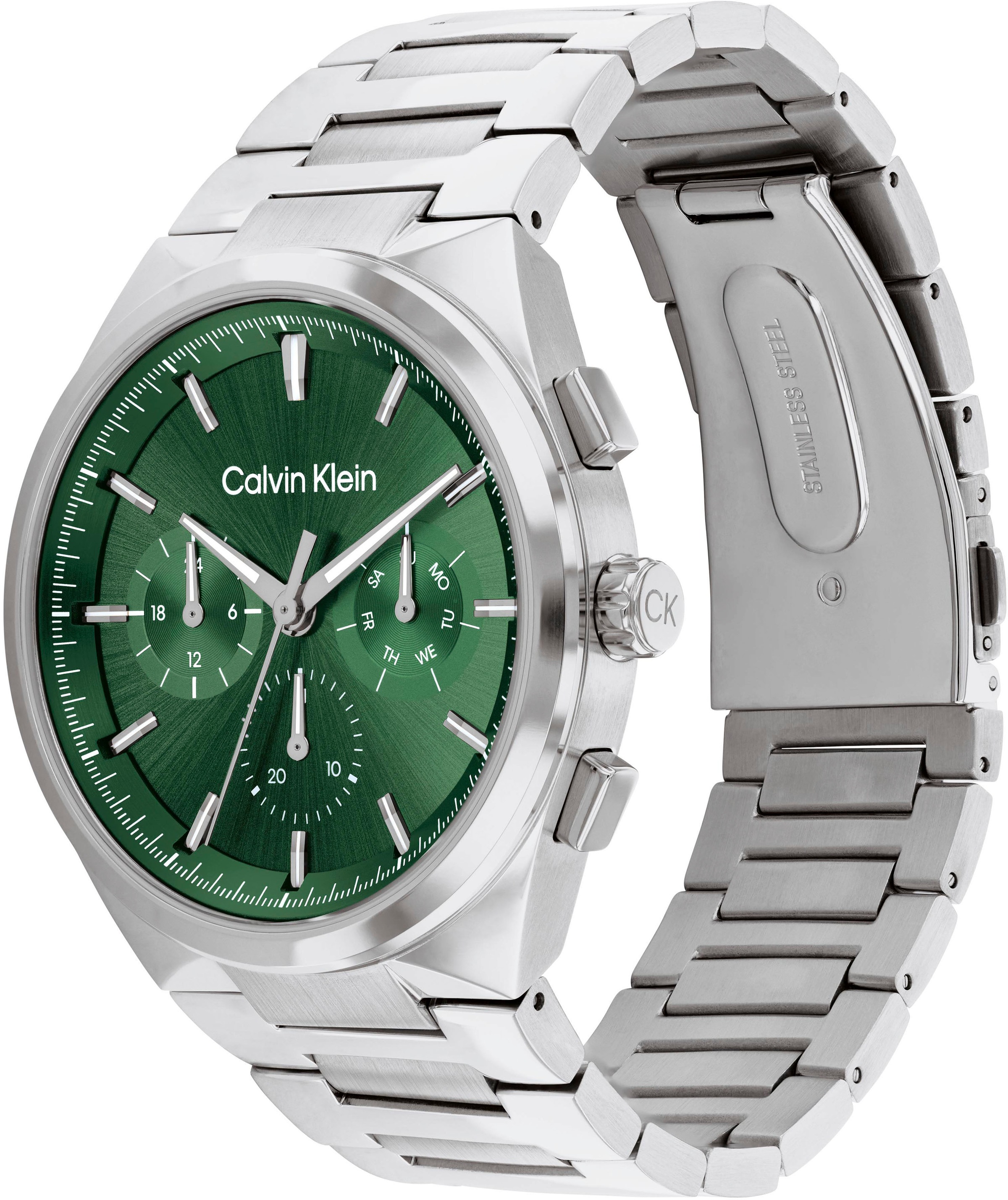 Calvin Klein Multifunktionsuhr »ARCHITECTURAL MULTI«, Quarzuhr, Armbanduhr, Herrenuhr, Datum, Edelstahlarmband