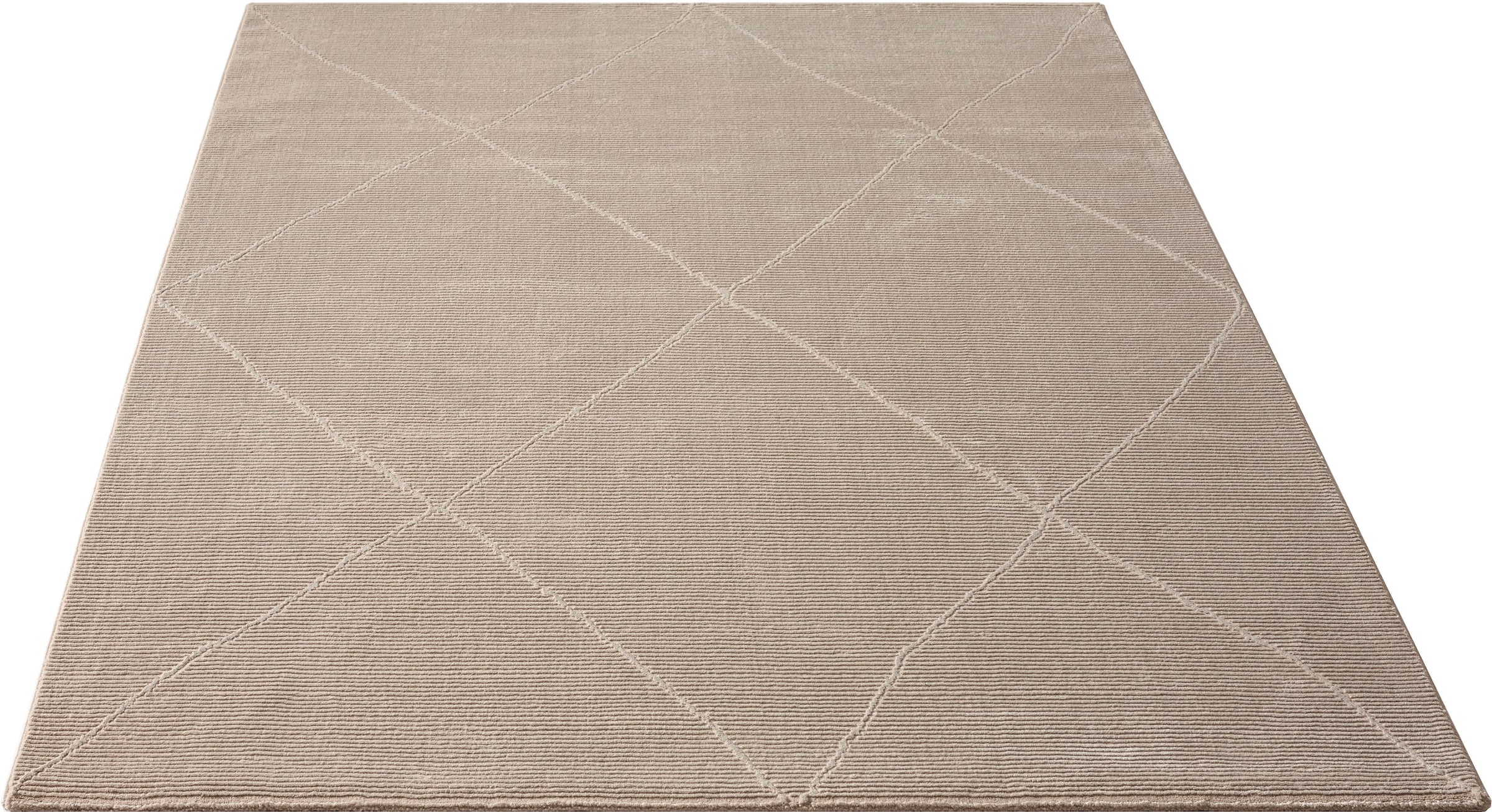 merinos Teppich »Sign 1903«, recyceltem Polyester, 100% schnell rechteckig, bestellen Wohnzimmer und Raute, Tief bequem Hoch Struktur