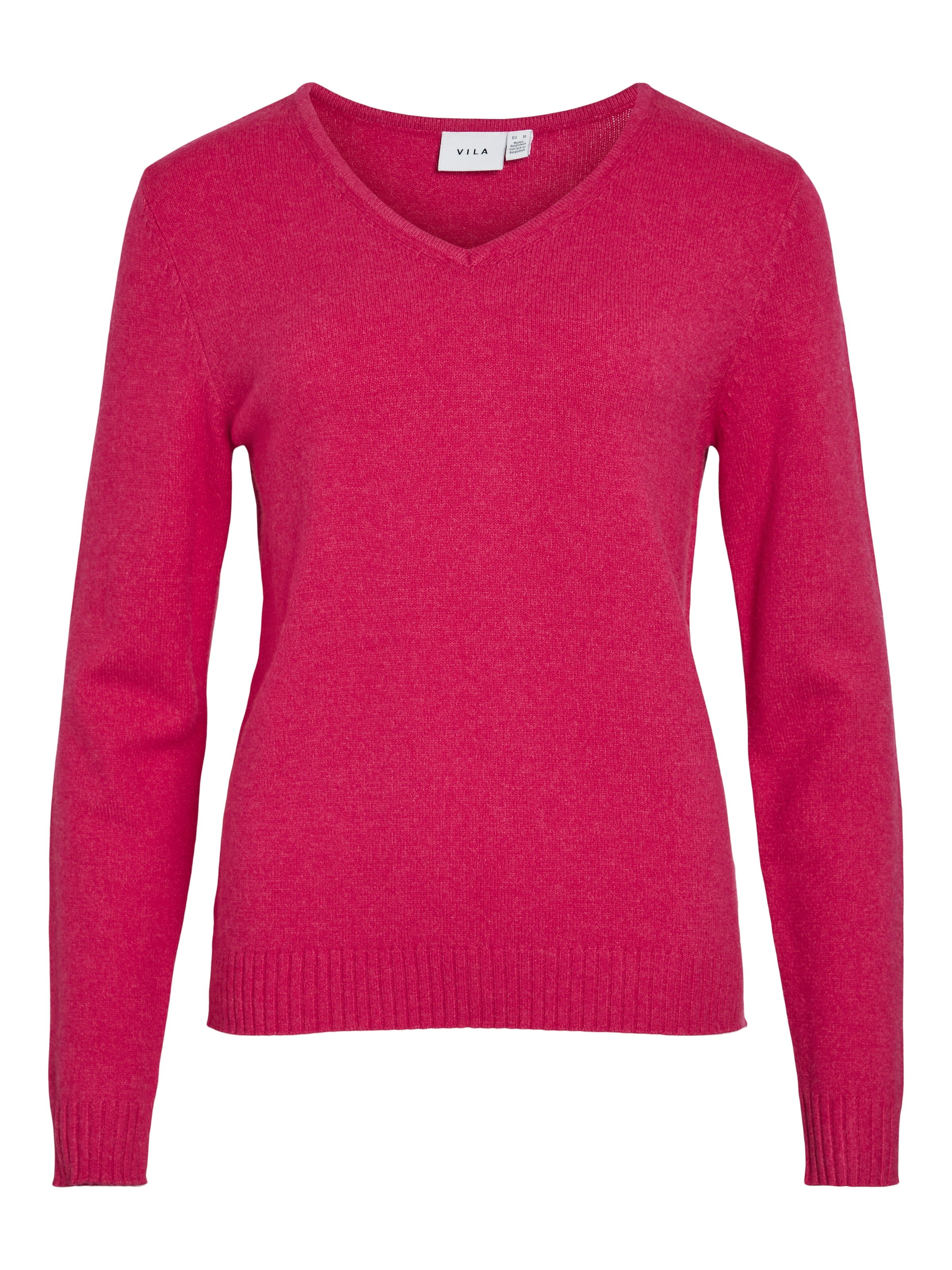 Vila »VIRIL V-NECK L/S  KNIT TOP - NOOS« Materialmix, regular fit