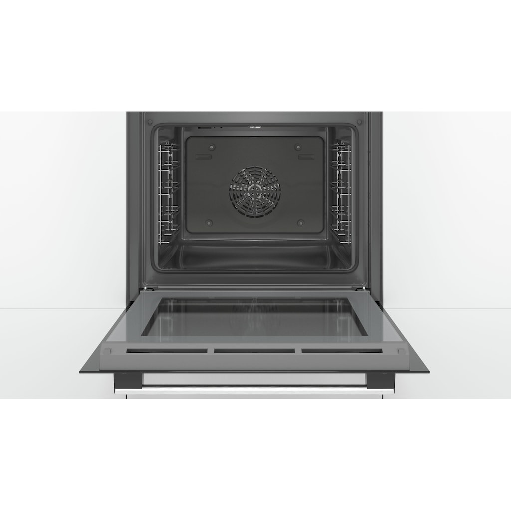 BOSCH Einbaubackofen »HBA537BS0«, Serie 6, HBA537BS0, mit Teleskopauszug nachrüstbar, ecoClean Direct