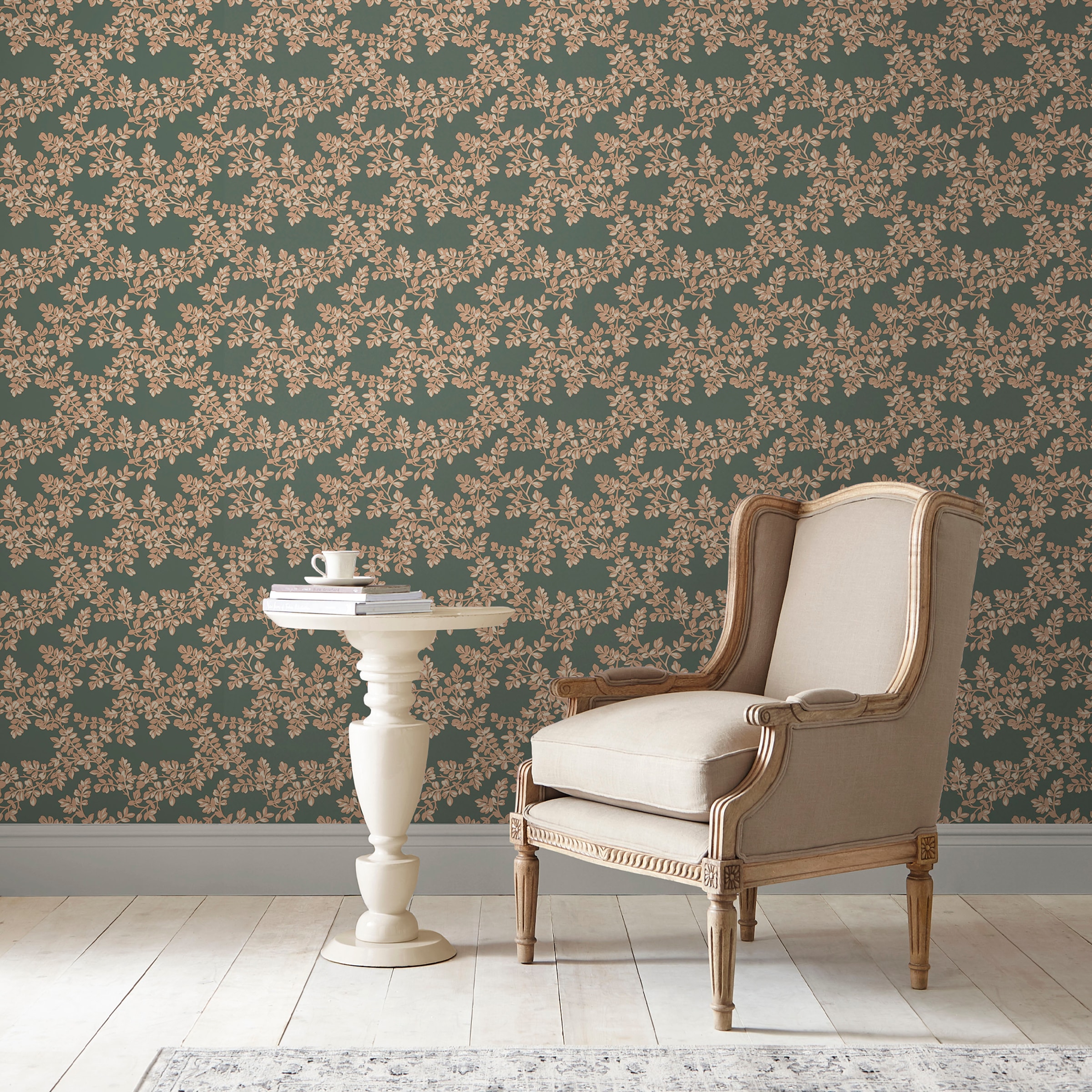 LAURA ASHLEY Vliestapete »Laura Ashley Burnham Fern Vliestapete«, geblümt, Laura Ashley Burnham Fern Vliestapete