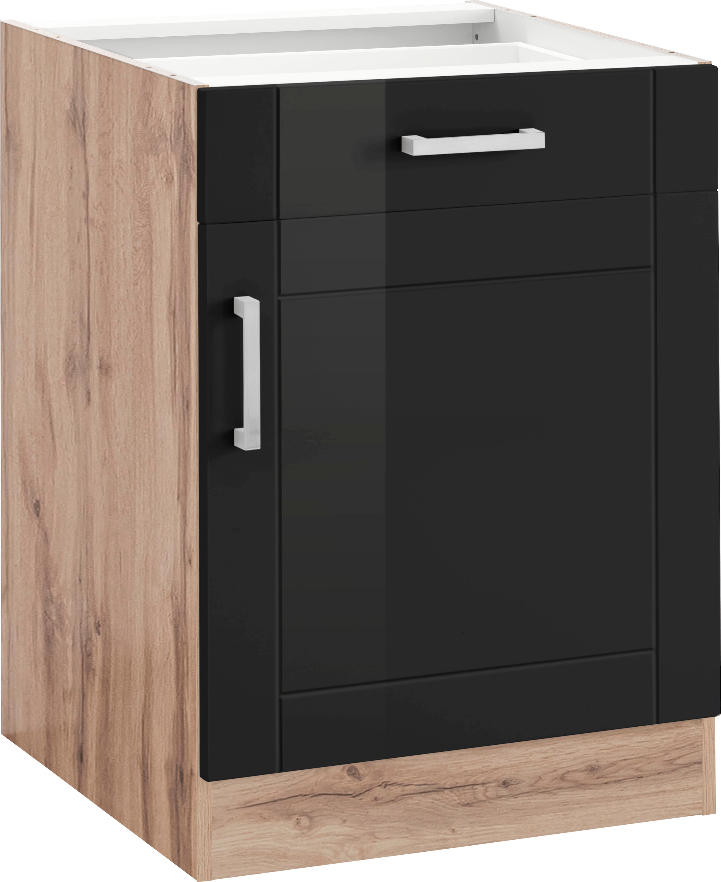 KOCHSTATION Unterschrank "KS-Tinnum" 60 cm breit, MDF-Fronten, Metallgriff, günstig online kaufen