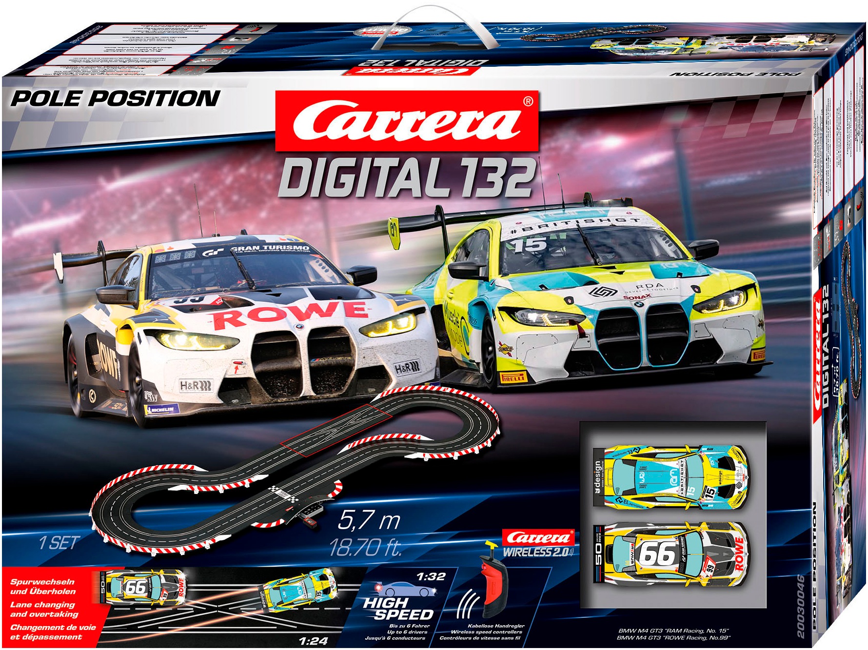 Carrera® Autorennbahn »Carrera Digital 132 Pole Position mit BMW M4 GT3«