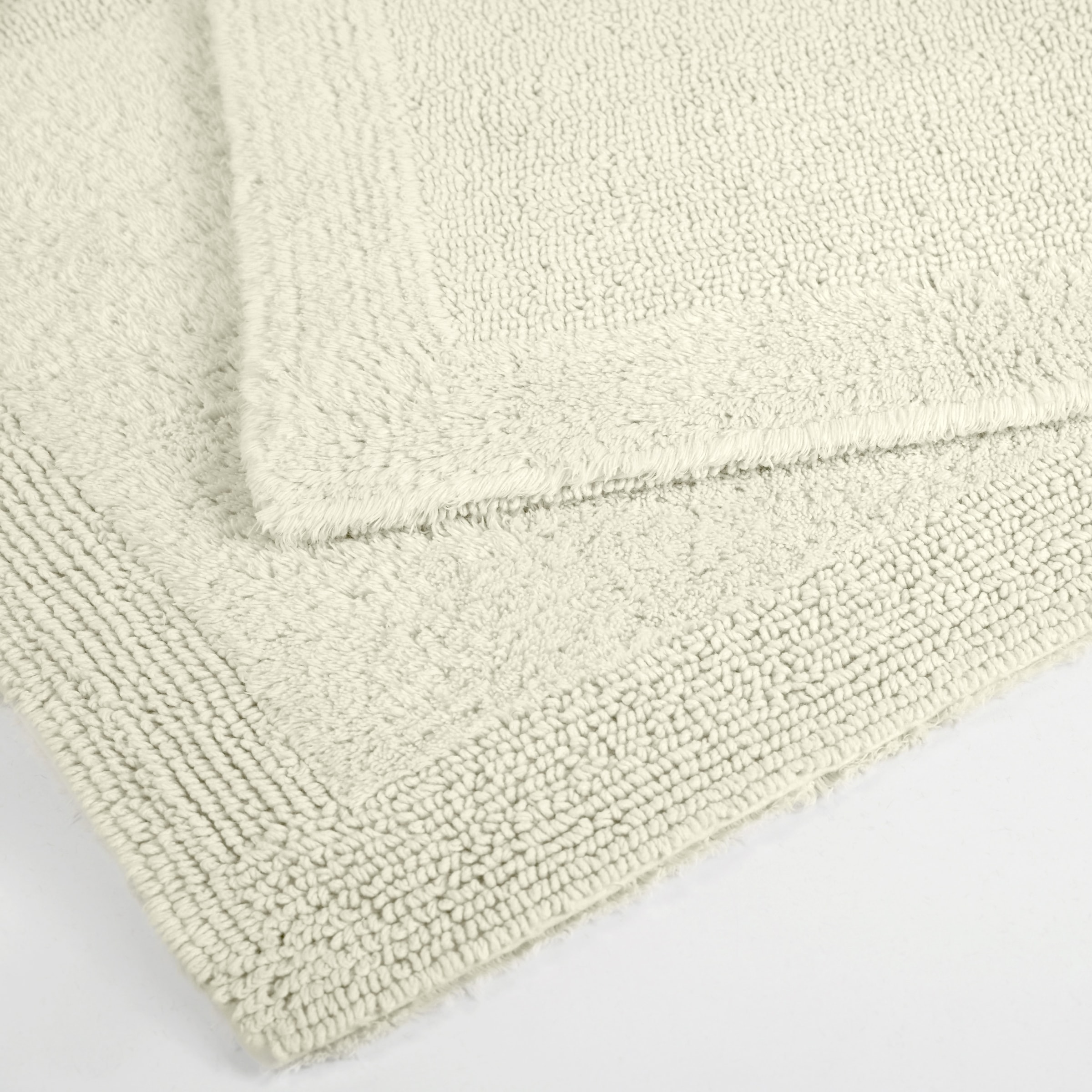 my home Badematte »Kapra, Badvorleger, Badezimmer Teppich«, beidseitig nutzbar-fußbodenheizungsgeeignet-strapazierfähig, mit Bordüre, Badteppich, Badematte, Baumwolle