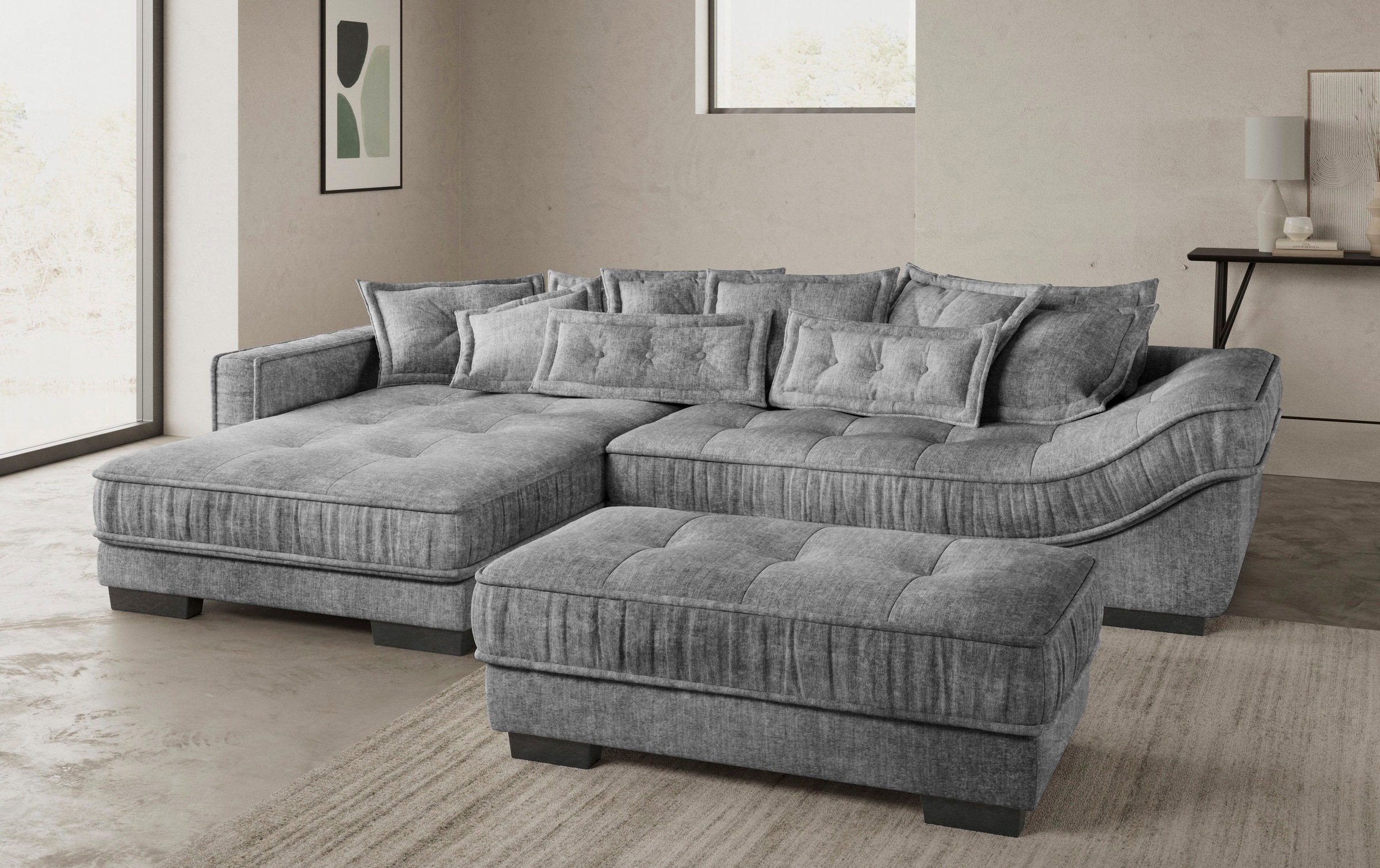Mr. Couch Ecksofa »Diwan II DuraFlex L-Form«, DuraFlex-Kaltschaumpolsterung, bis 140 kg, 4 Bezugsqualitäten