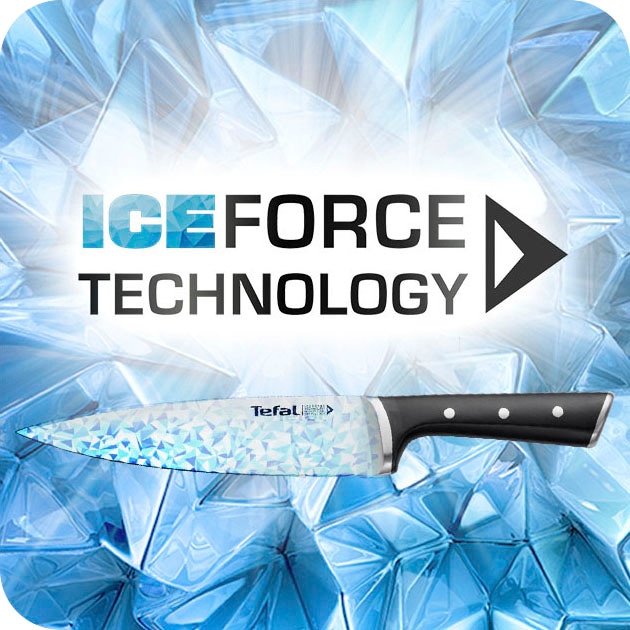 Tefal Messerblock »Ice Force«, 6 tlg., Eishärtung, dauerhafte Leistungsstärke, formschön, Edelstahl/Holz