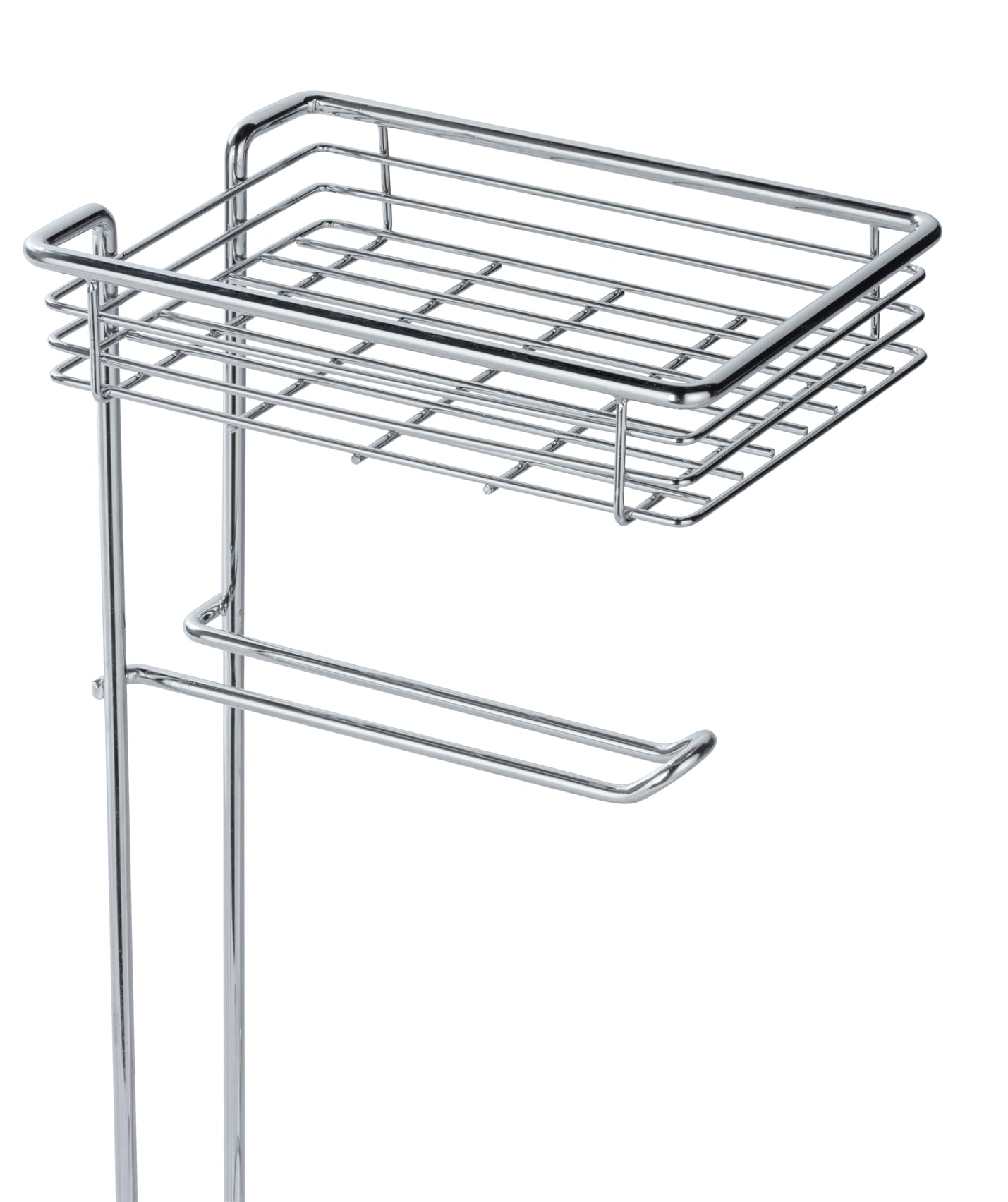 WENKO Toilettenpapierhalter »Toilettenpapierhalter mit Ablage« freistehender Klopapierhalter mit Ersatzrollenhalter und Ablage