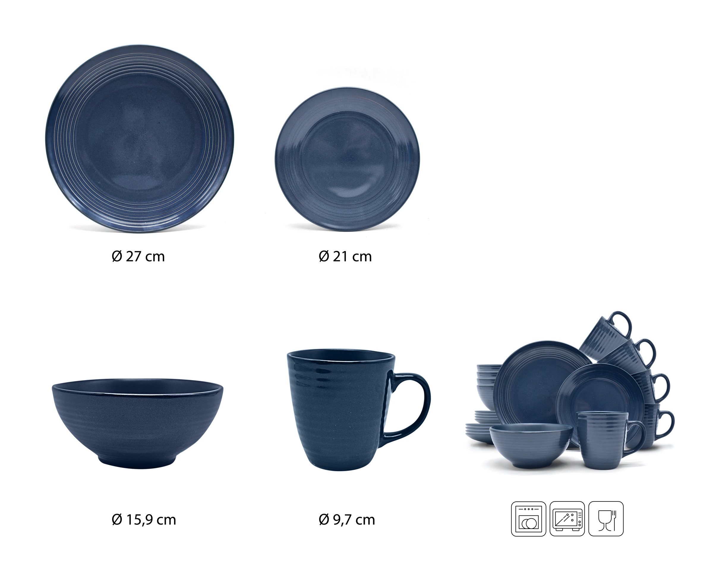 ECHTWERK Kombiservice »Alicia Modern-Design«, (Set, 16 tlg.)
