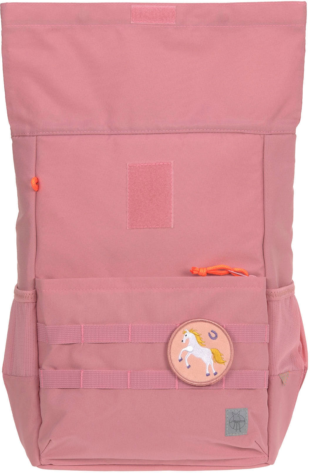 LÄSSIG Kinderrucksack »Medium Rolltop Backpack, pink«, Reflektoren, aus recycelten PET-Flaschen