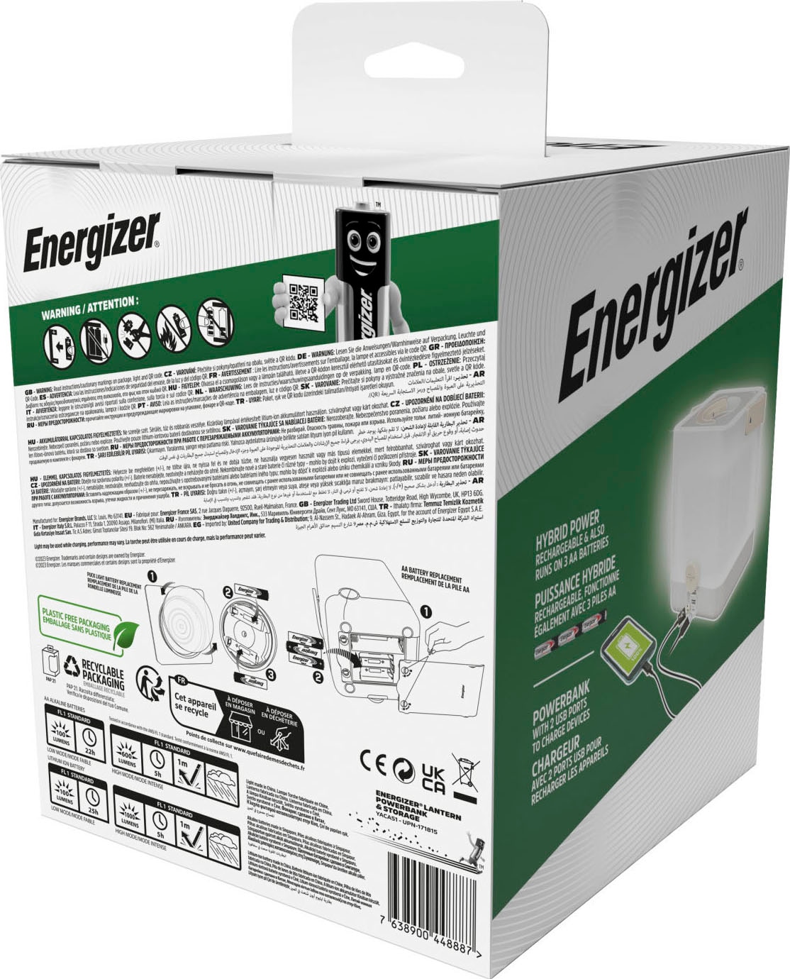 Energizer Laterne »Hybrid Power Light Cube«, Camping-Outdoorlampe/Leuchte/Laterne