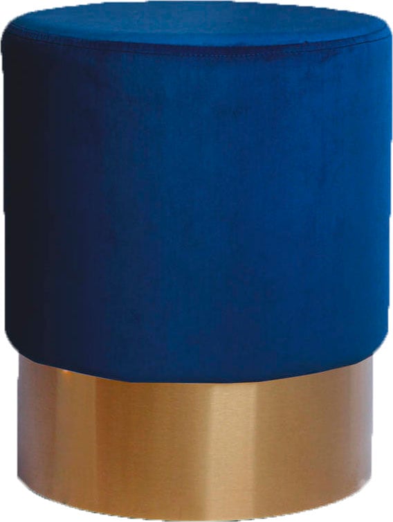 Kayoom Hocker »Nano 110, Hocker in stilvollem Design, runde Form, mit Fuß aus Metall«, (1 St.), Golz Akzente, mit pflegeleichtem Stoffbezug, runde Form