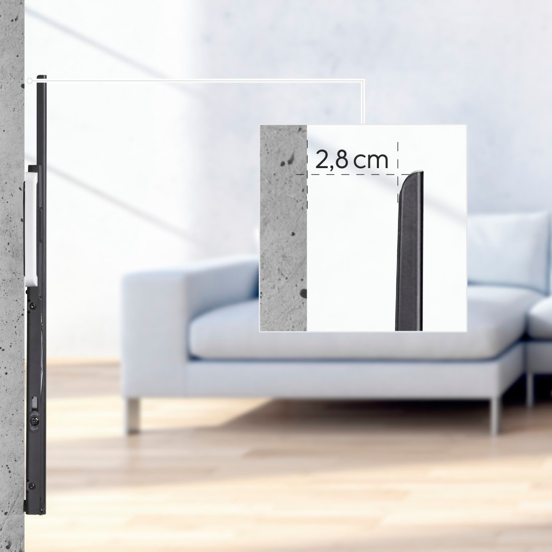 Hama TV-Wandhalterung »Wandhalter neigbar, bis 75kg, 117 - 254 cm (46"-100"), 50",55",65",75"«, bis 254 cm Zoll