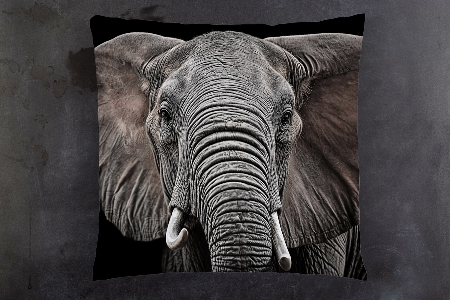 queence Dekokissen »Elefant«, Kissenhülle mit HD Premium Druck, geruchsneutral, 40x40cm