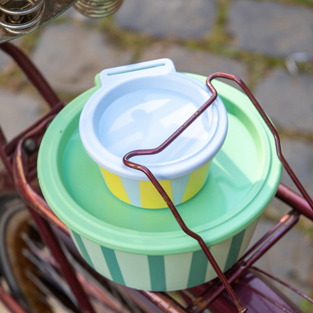 KOZIOL Aufbewahrungsschüssel »NORA BOX 1,3l STRIPES Schale 1,3l mit Deckel« 1 tlg.