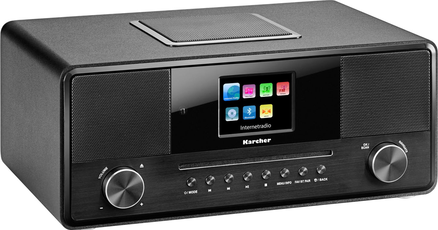 Karcher Internet-Radio »DAB 9000CDI«, (Bluetooth-WLAN Digitalradio (DAB+)-Internetradio-FM-Tuner mit RDS-UKW mit RDS 36 W)