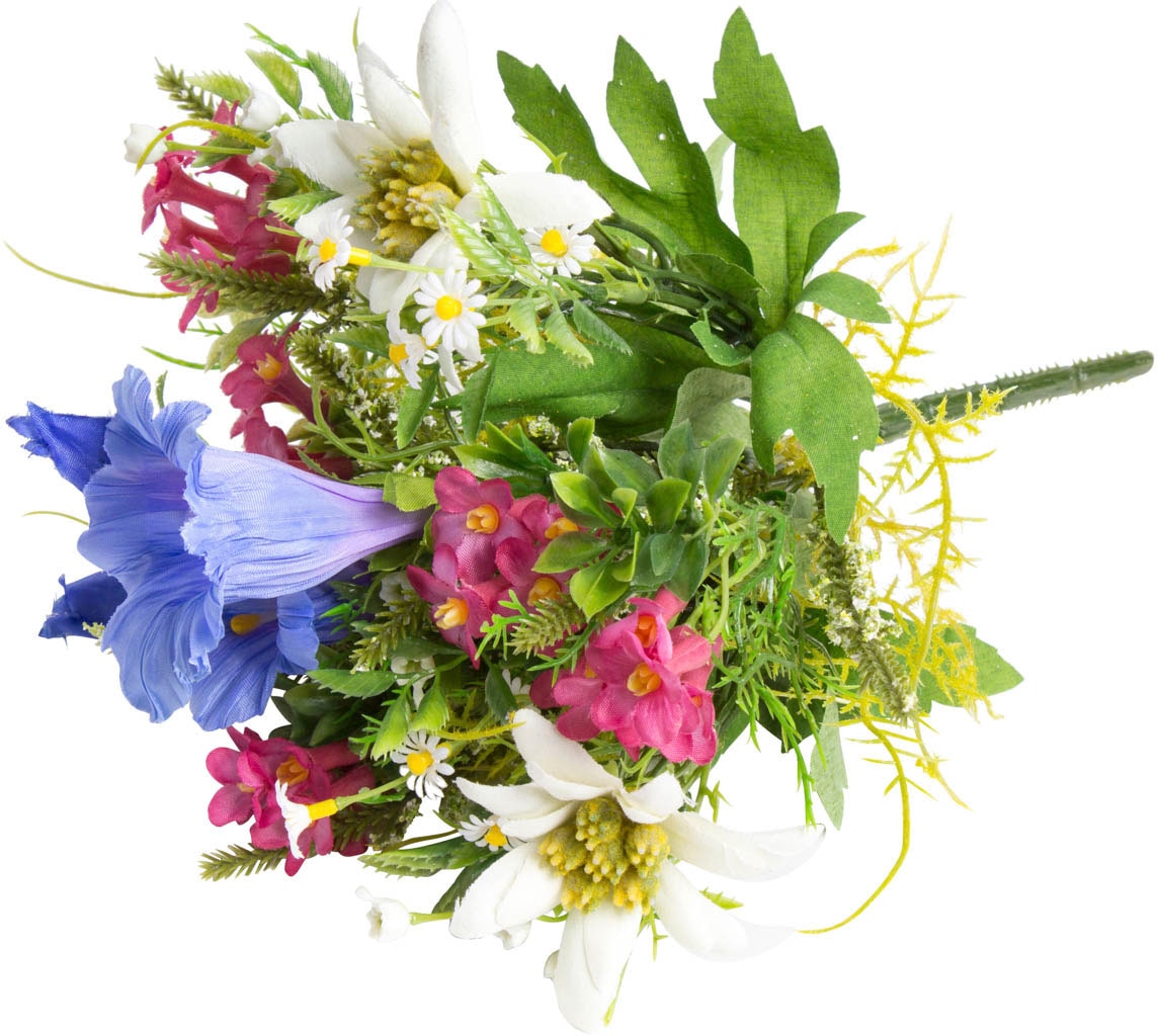Kunstblume kaufen (1 »Edelweiß-Enzian-Alpenrosenstrauß«, online St.) Botanic-Haus