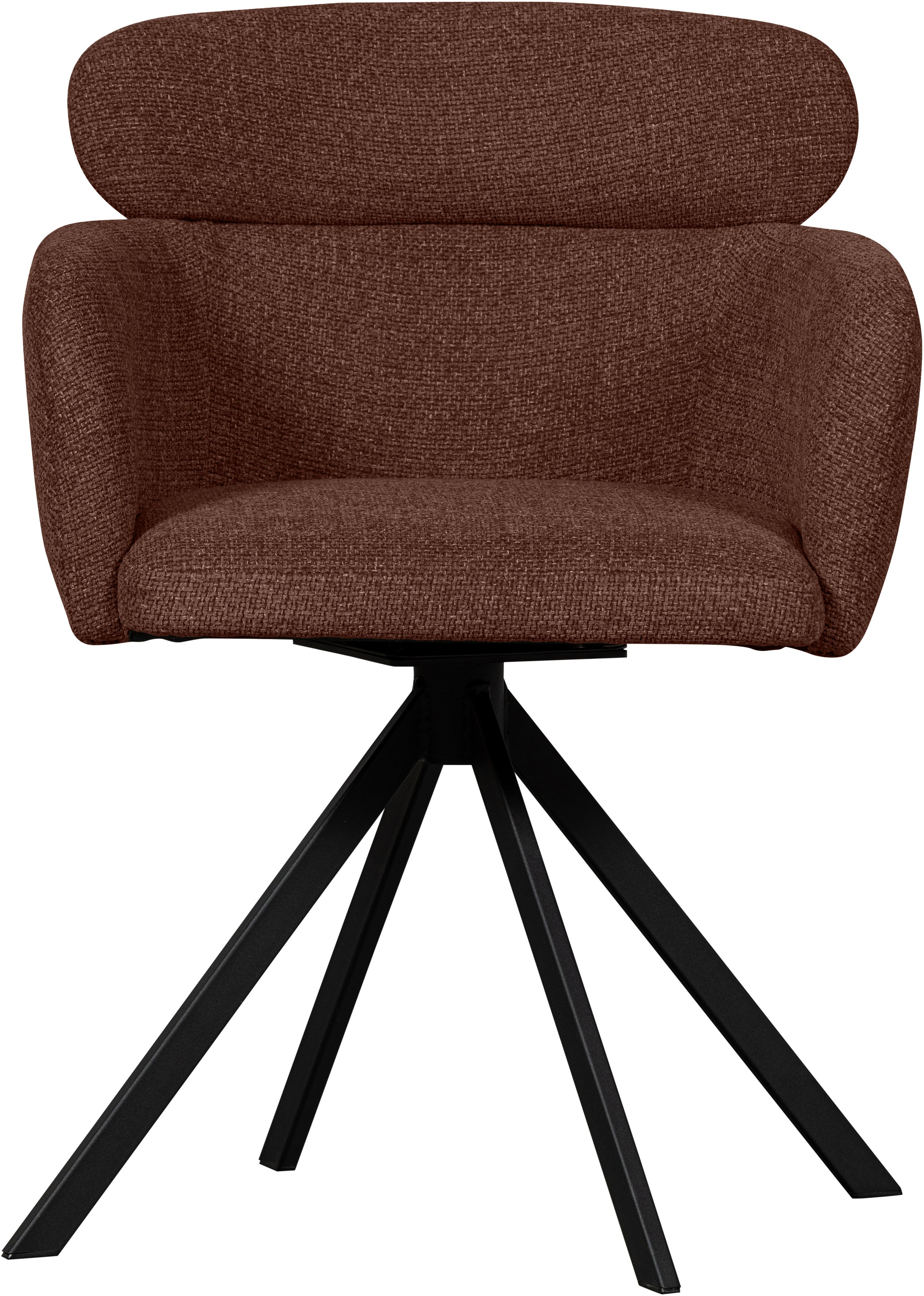 WOOOD Esszimmerstuhl »Fenne«, (Set), 2 St., Webstoff, Polterstuhl mit Drehfuß, gewebtem Stoff, Höhe 80 cm
