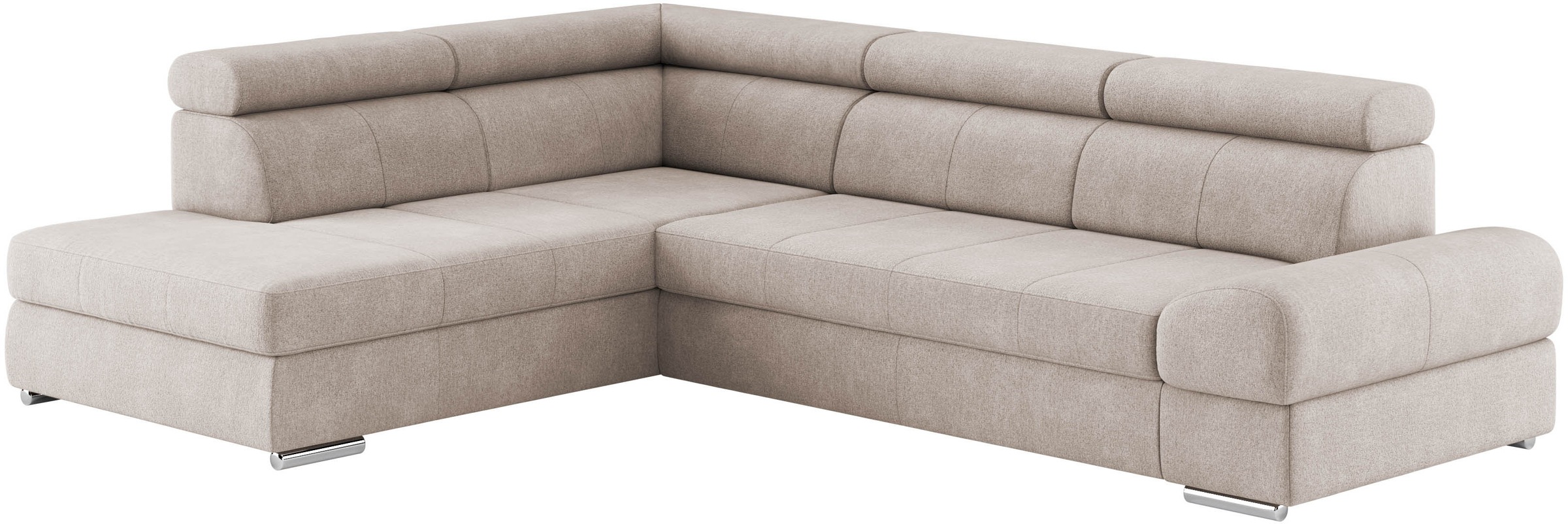 sit&more Ecksofa »Broadway L-Form«, mit verstellbaren Kopfteilen, wahlweise mit Bettfunktion