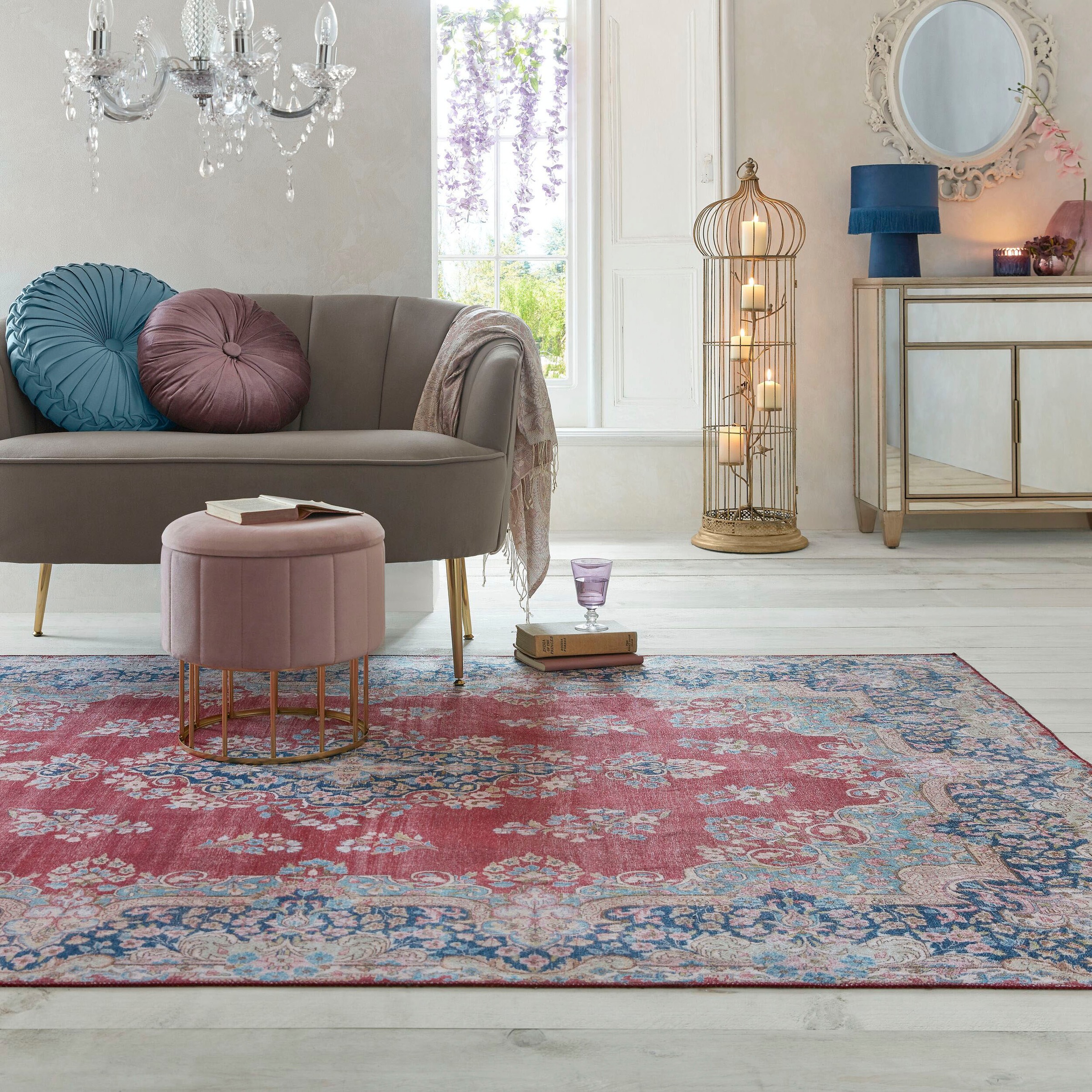 FLAIR RUGS Teppich »Colby«, rechteckig, 7 mm Höhe, fußbodenheizungsgeeignet, Orient-Optik, Vintage Design, waschbar