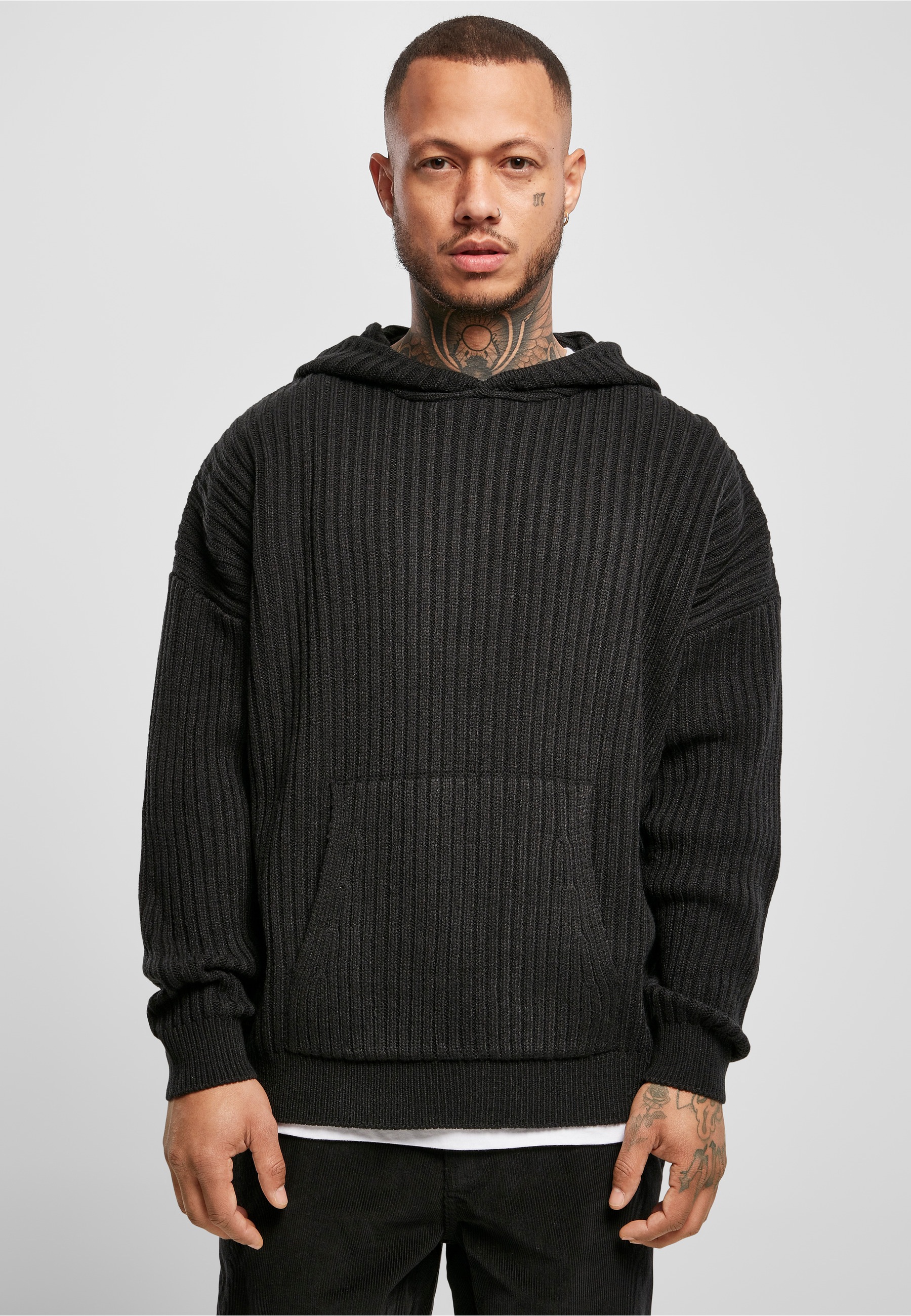 URBAN CLASSICS Kapuzenpullover »Urban Classics Herren Knitted Hoody« 1 Stk.