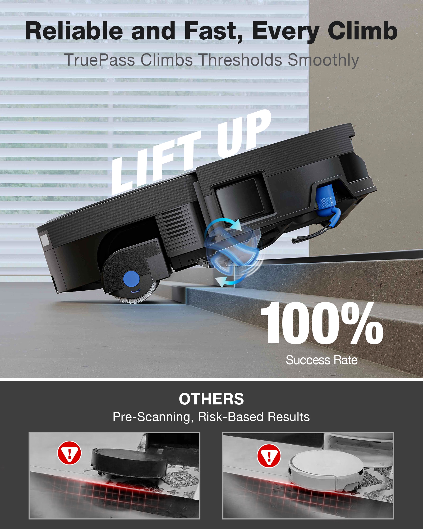 ECOVACS Nass-Trocken-Saugroboter »DEEBOT X12 OmniCyclone, FocusJet-Technologie« 25cm, Wischrolle, OmniCyclone Station (beutellos), Haustierfreundlich