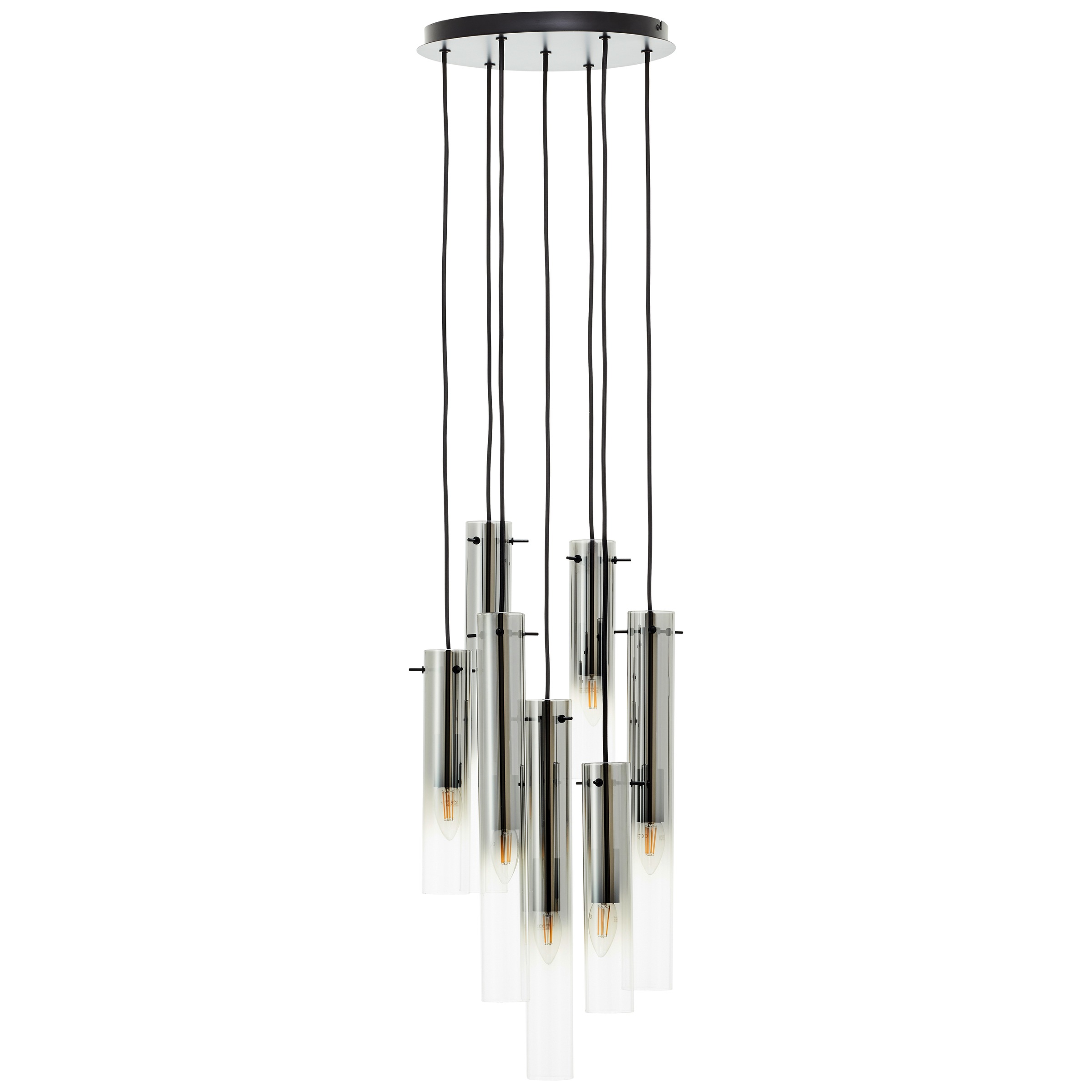 Brilliant Pendelleuchte »Glasini« E14 1 Stk. 199 x 32 cm, 7 x E14, kürzbar, günstig online kaufen