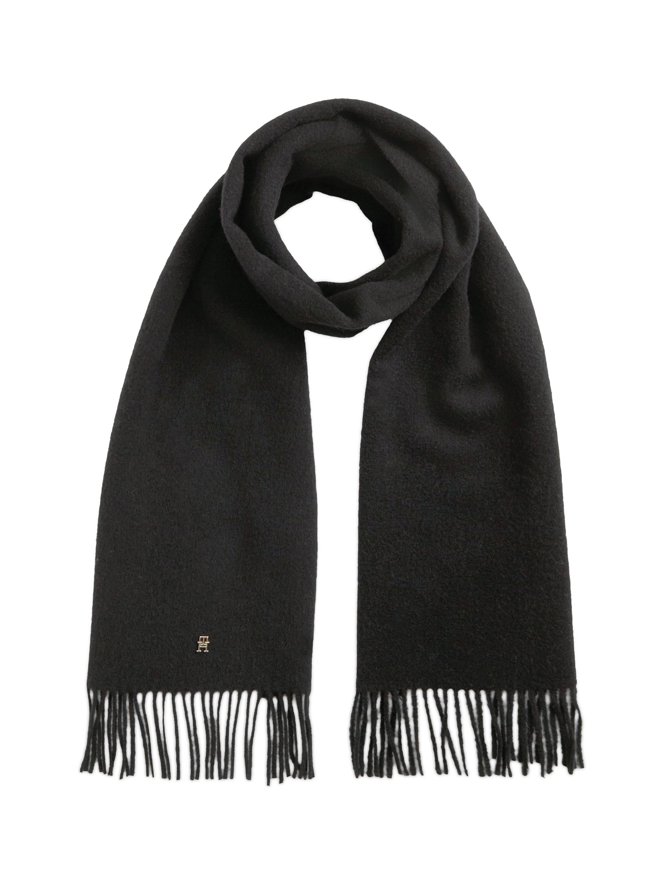 Tommy Hilfiger Schal »TH ELEVATED CHIC WOVEN« aus reiner Wolle, mit Fransen