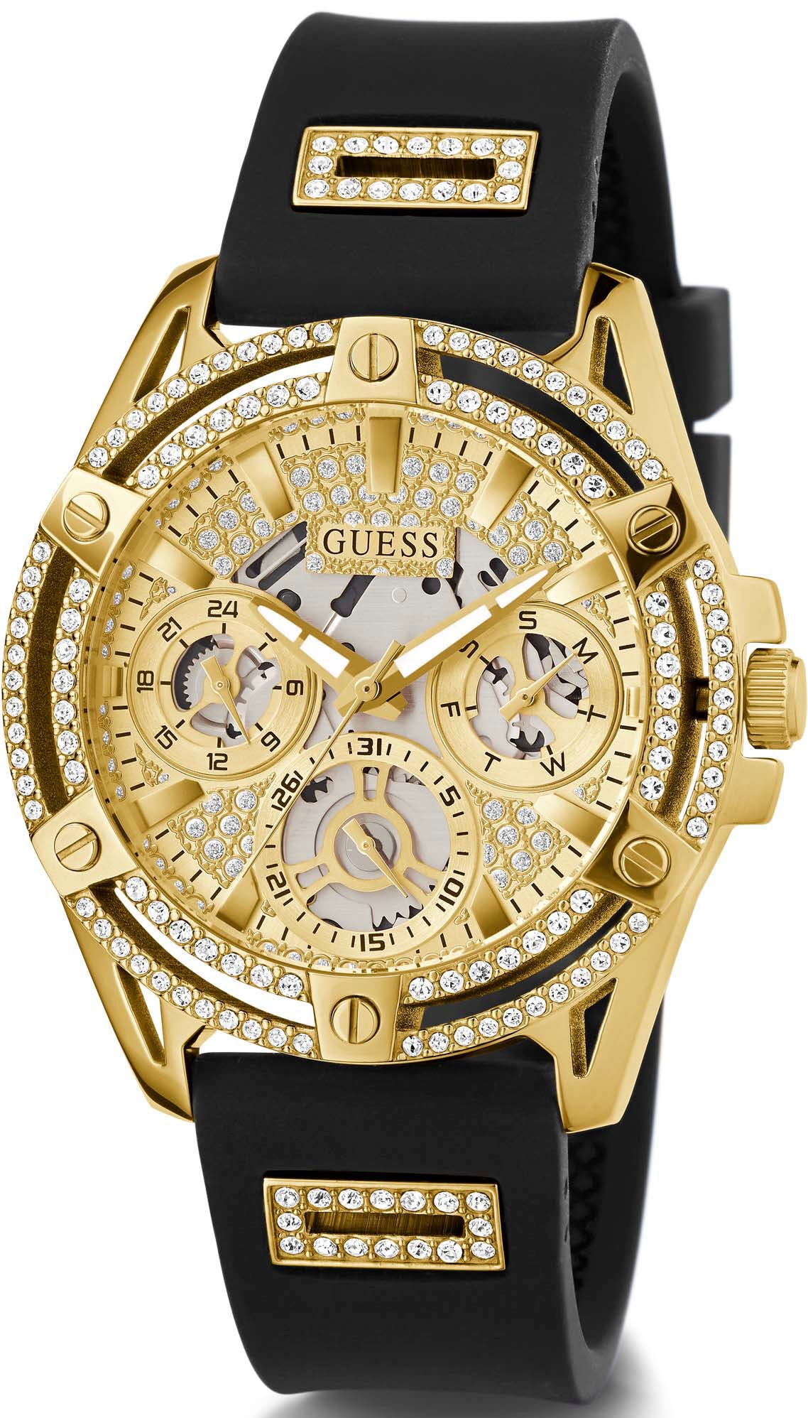 Guess Multifunktionsuhr »QUEEN«, Armbanduhr, Quarzuhr, Damenuhr