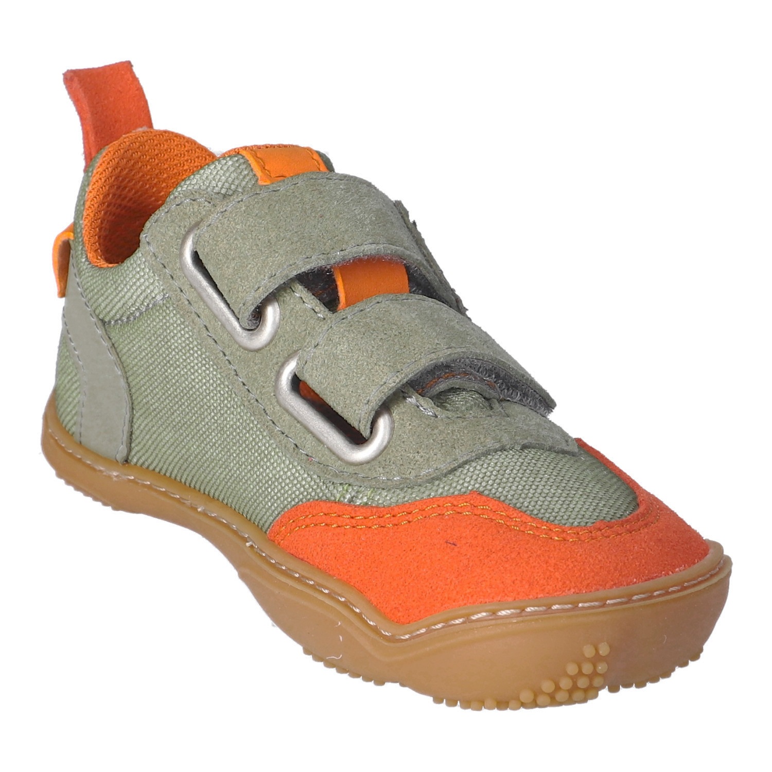 qnuffs Barfußschuh »Erle«  Klettschuh, Halbschuh, Sneaker mit Kontrastbesätzen