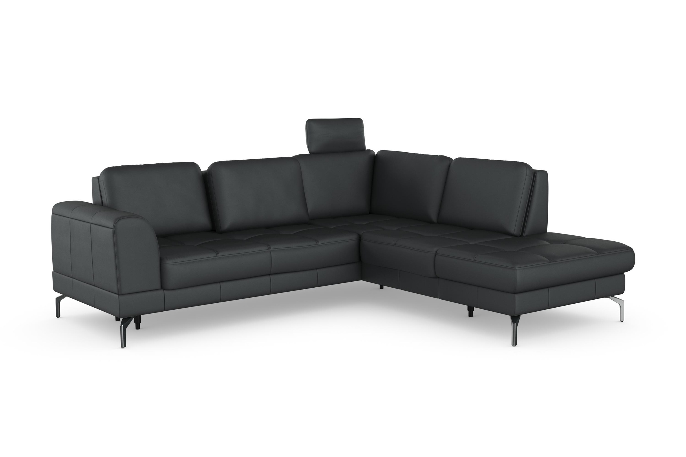 sit&more Ecksofa »Bendigo L-Form«, inklusive Sitztiefenverstellung, Bodenfreiheit 15 cm, in 2 Fußfarben