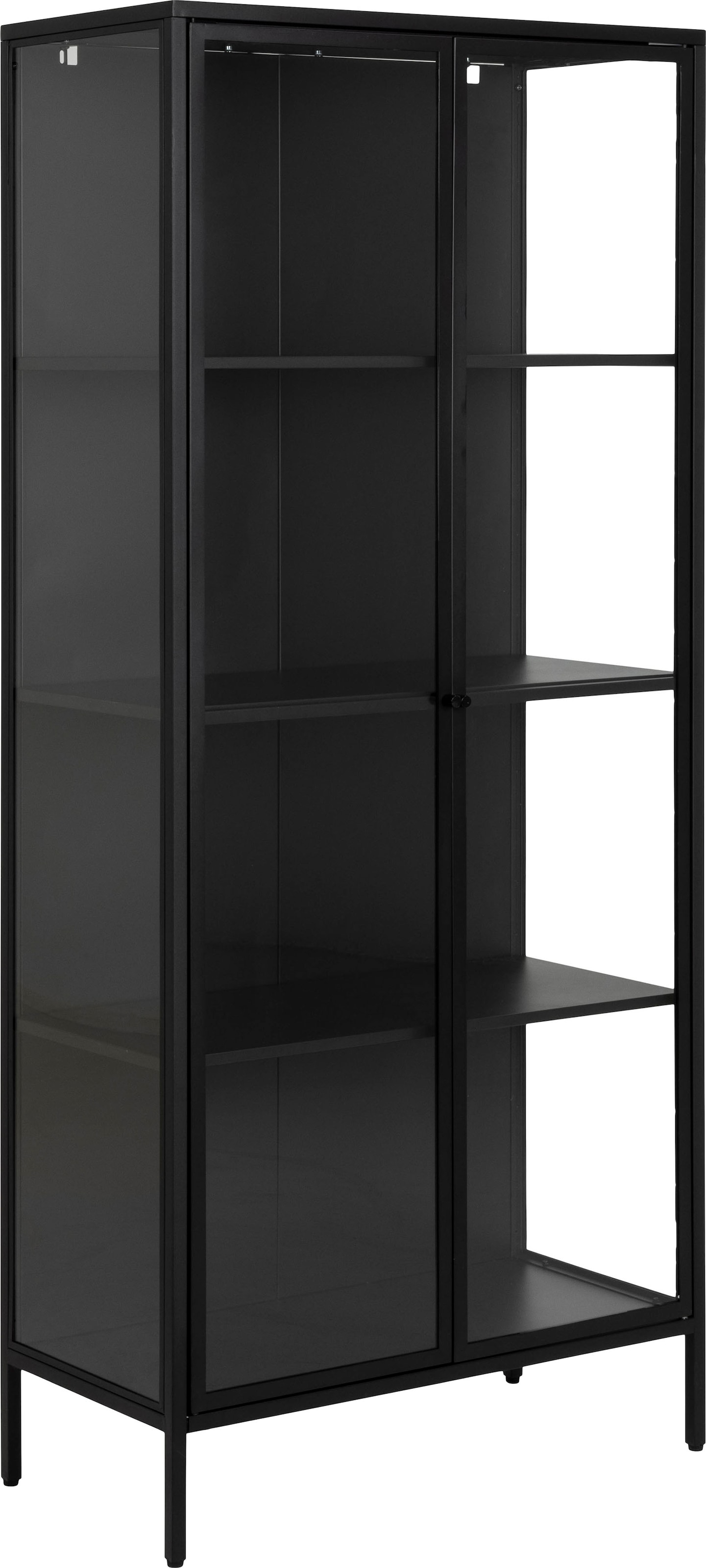 ACTONA GROUP Vitrine »New York«, schwarzes Metall, mit Glastüren und 4  Fächern, Höhe 180cm online kaufen