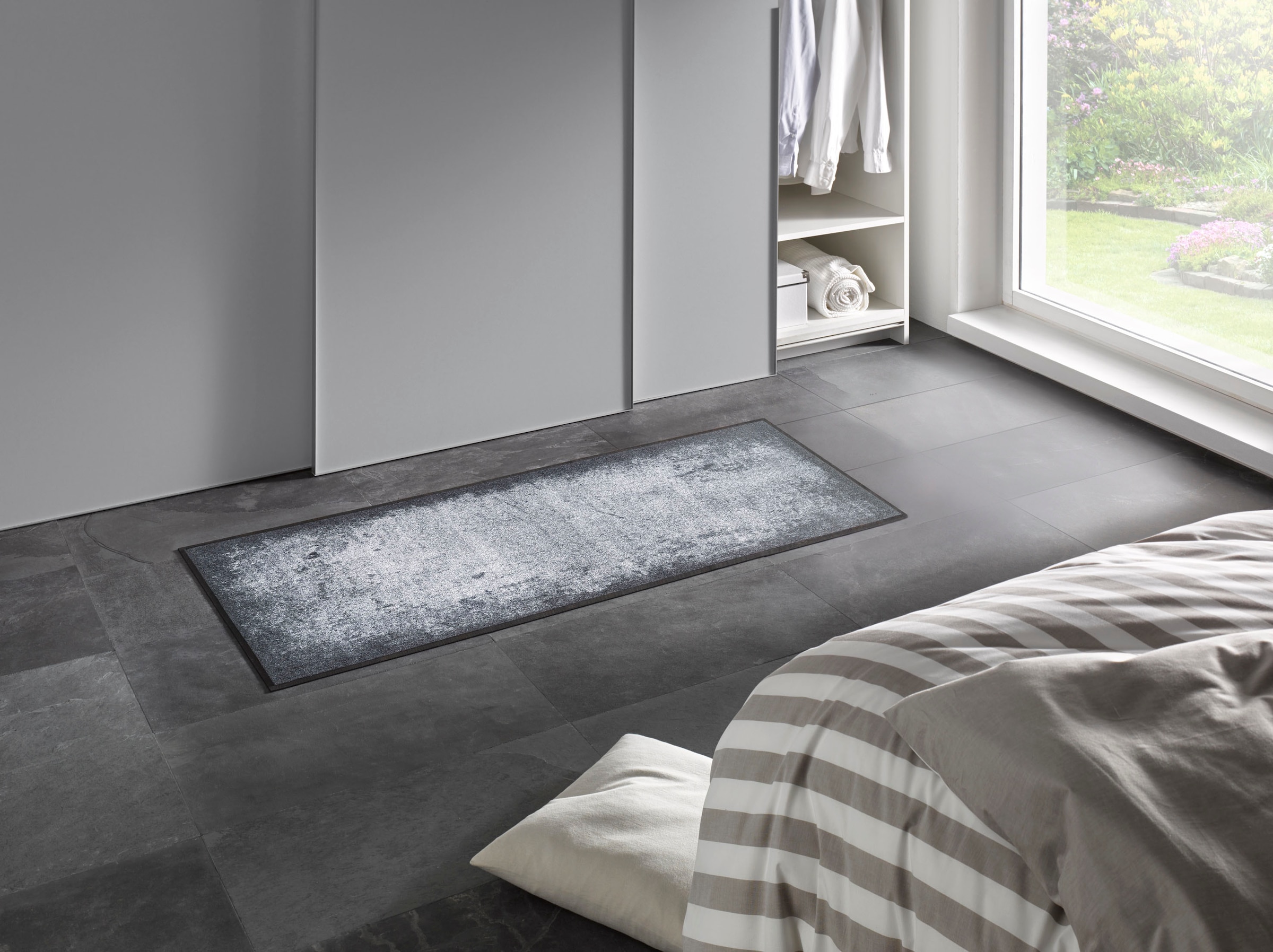 wash+dry by Kleen-Tex Teppich »Shades of Grey«, rechteckig, 7 mm Höhe, rutschhemmend, waschbar, Wohnzimmer