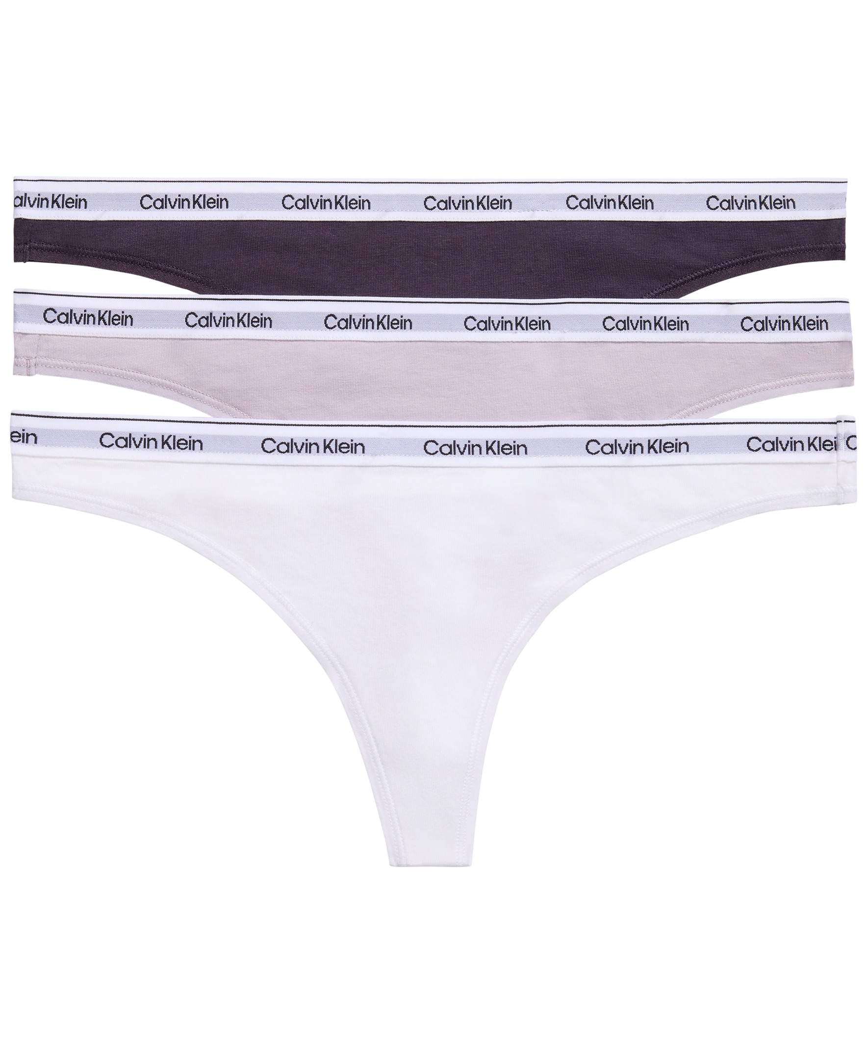 Calvin Klein Underwear Tanga »3 PACK THONG (LOW-RISE)«, (3 St.), String low waist mit Logobund
