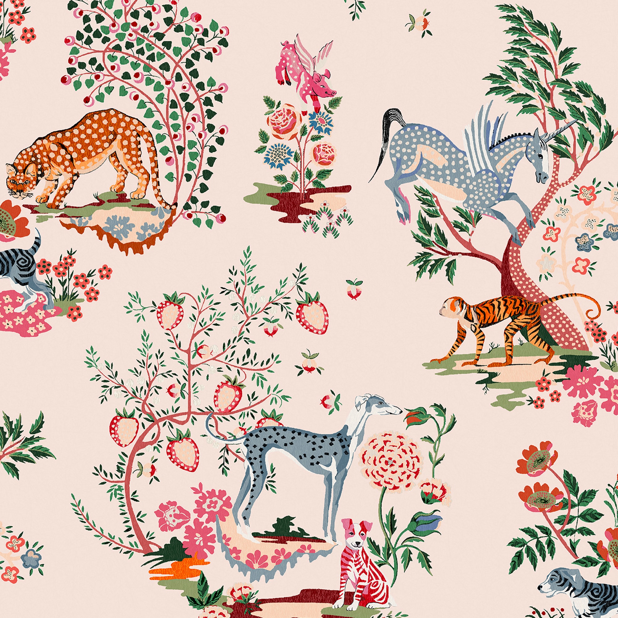 Cath Kidston Vliestapete »Painted Kingdom« futuristisch glatt 10mx52cm (ca. 5m2)