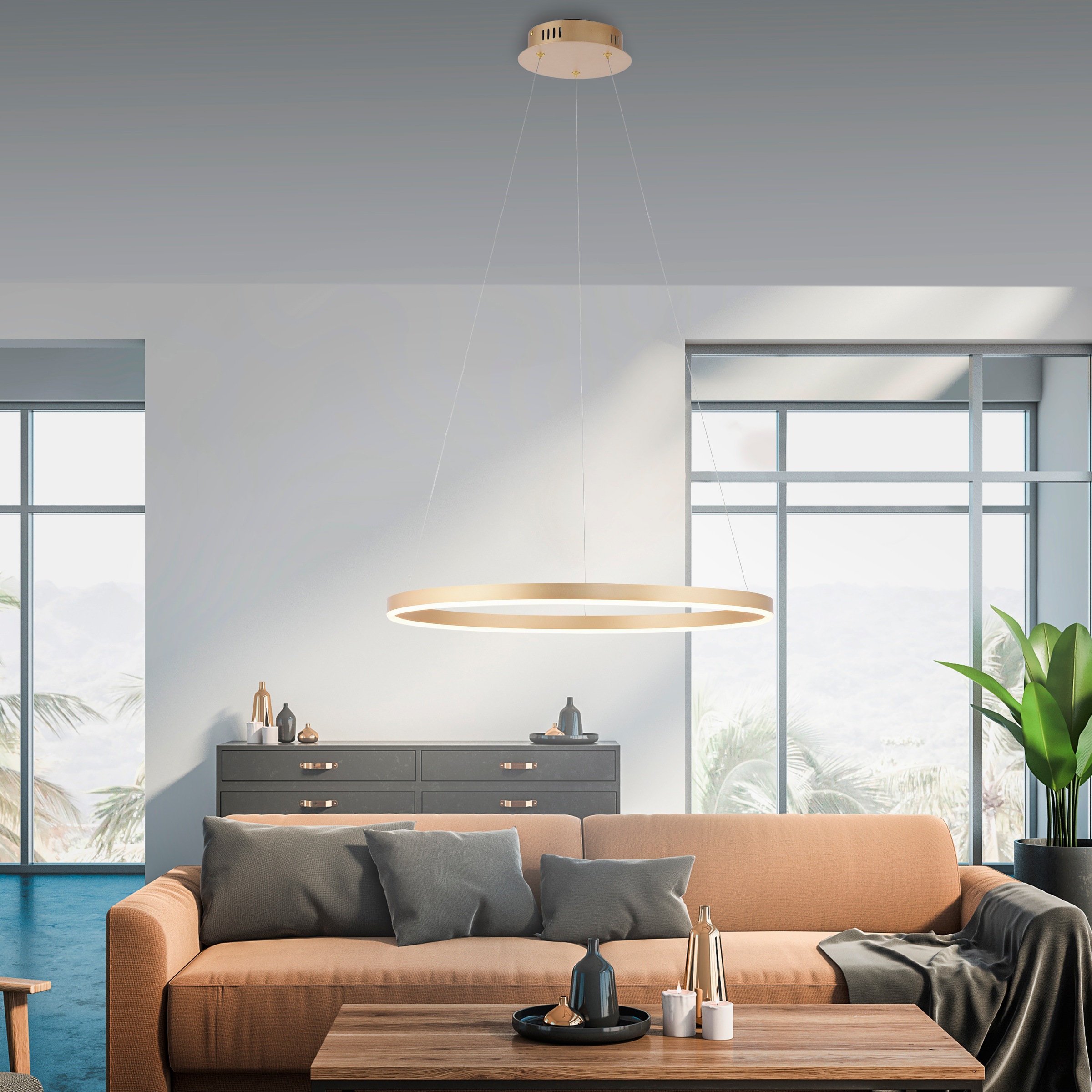 JUST LIGHT Pendelleuchte »RITUS«, 1 flammig, Leuchtmittel LED-Board   LED f günstig online kaufen